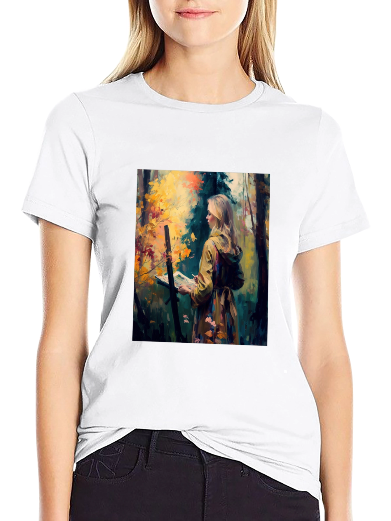 Black Artist in Woods Graphic Tee - Black view 9