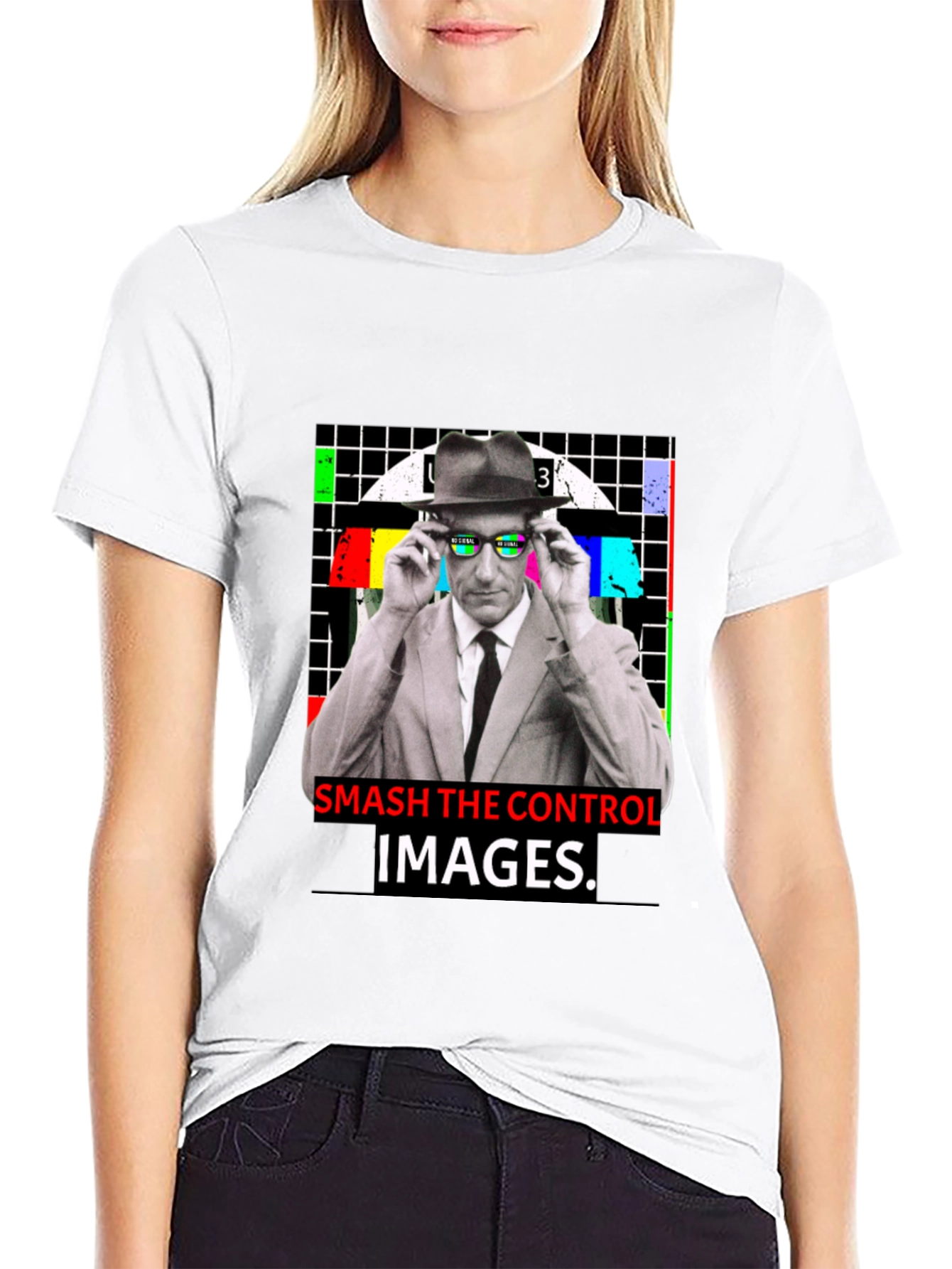 Black Smash The Control Images Graphic T-Shirt view 9