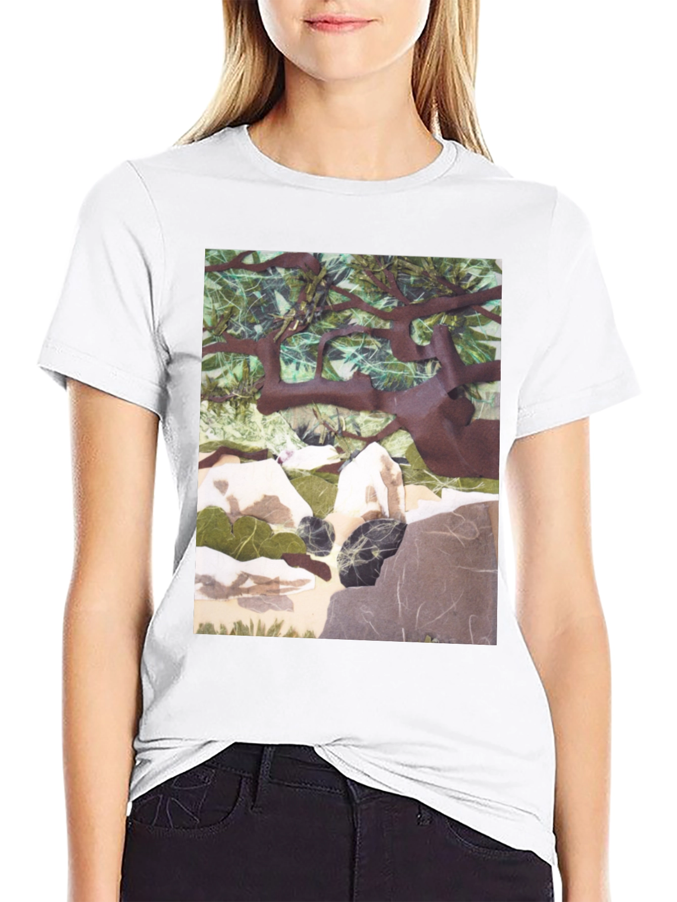 Black Nature Scene Graphic Print T-Shirt - Relaxed Fit view 9