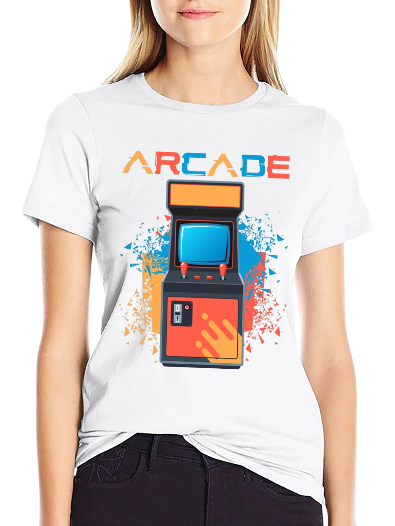 Black Arcade Gaming Retro T-Shirt - Classic Gamer Tee view 9