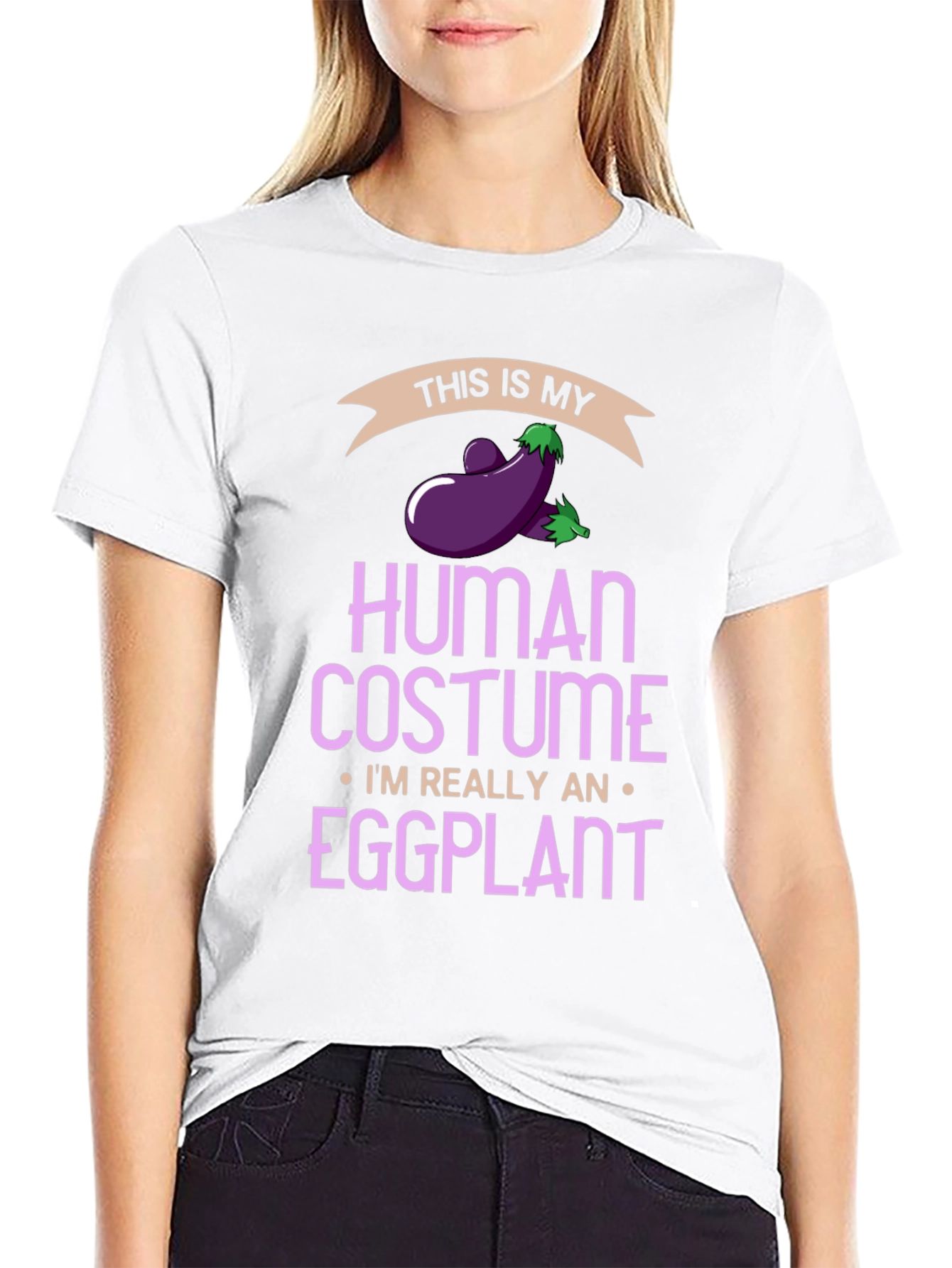 Eggplant Human Costume Funny T-Shirt - 9
