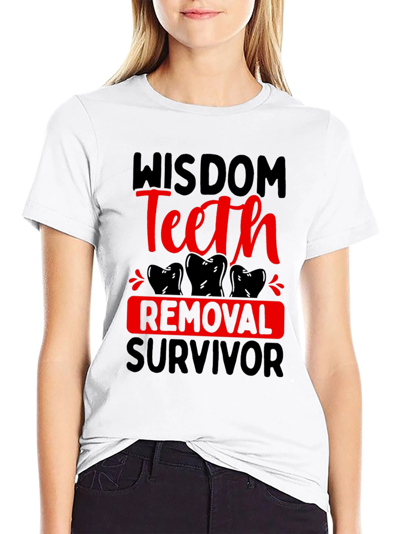 Black Wisdom Teeth Removal Survivor T-Shirt view 9