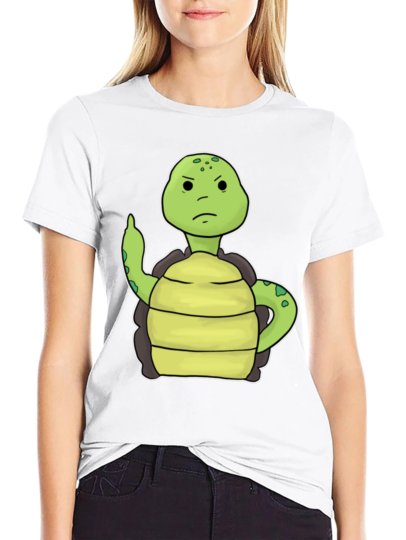 Black Grumpy Turtle T-Shirt Funny Graphic Tee view 9