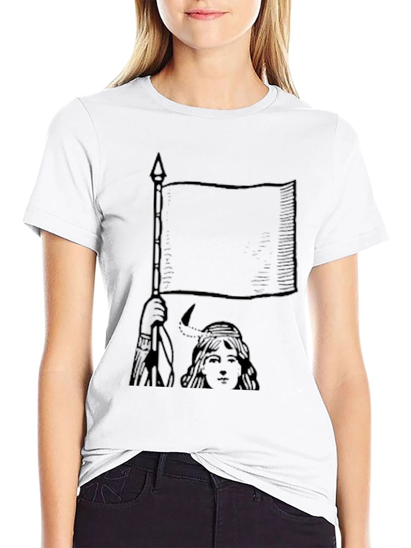 Black Flagbearer Graphic Tee - Unisex Black T-Shirt view 9