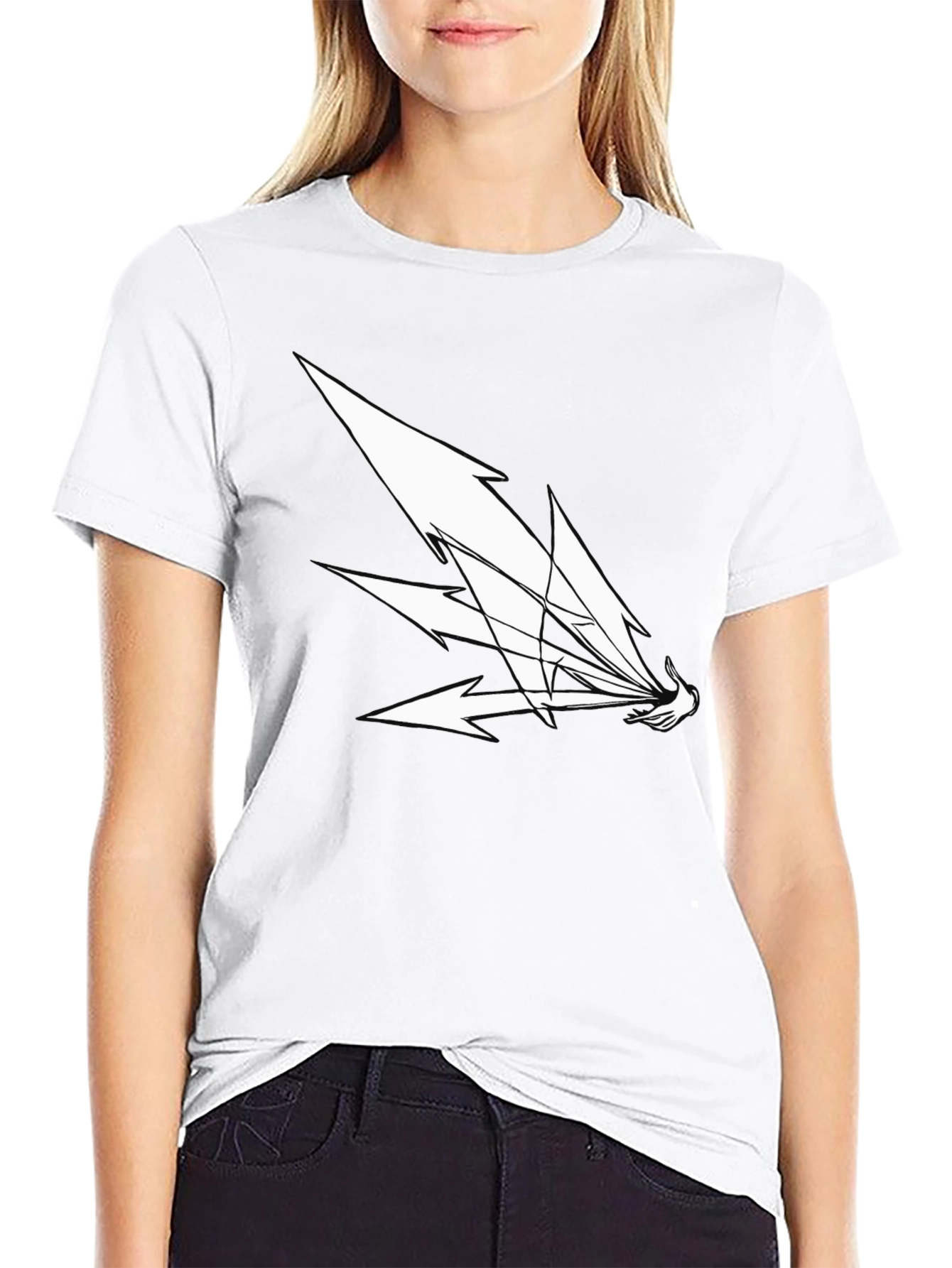 Black Men's Graphic T-Shirt - Arrow Design view 9