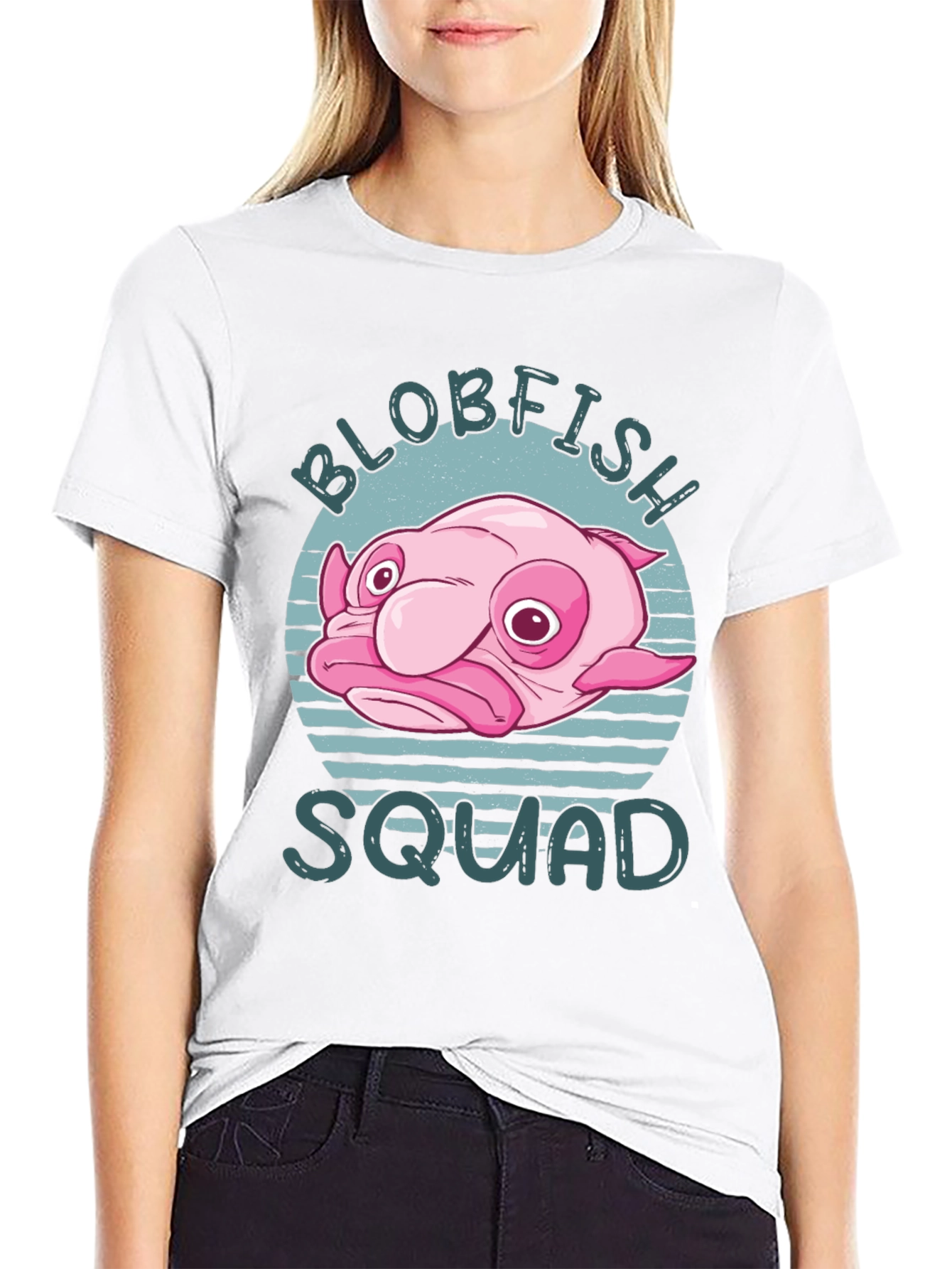 Black Blobfish Squad Graphic Tee view 9