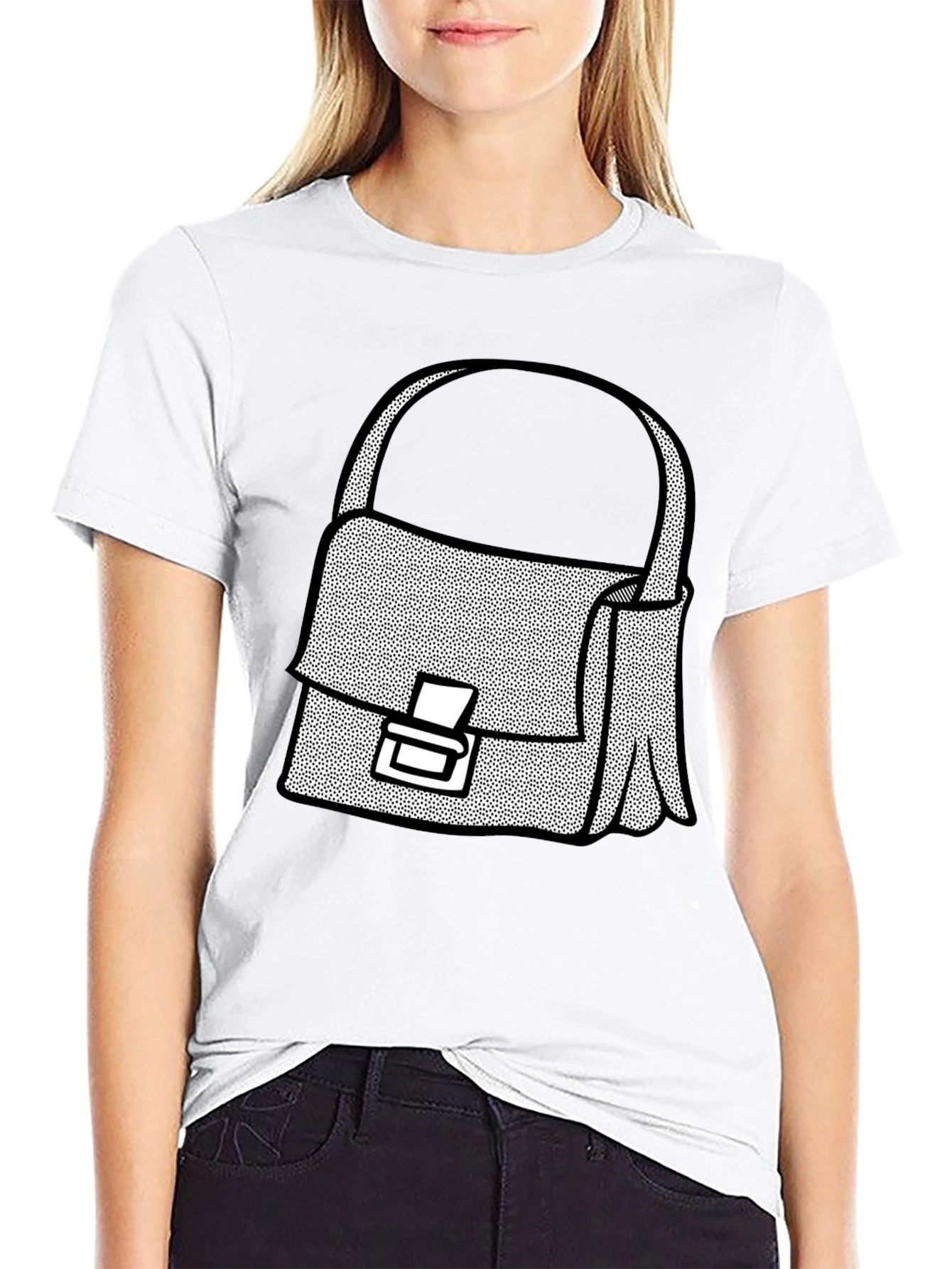 Black Satchel Graphic T-Shirt - Stylish Casual Wear view 9