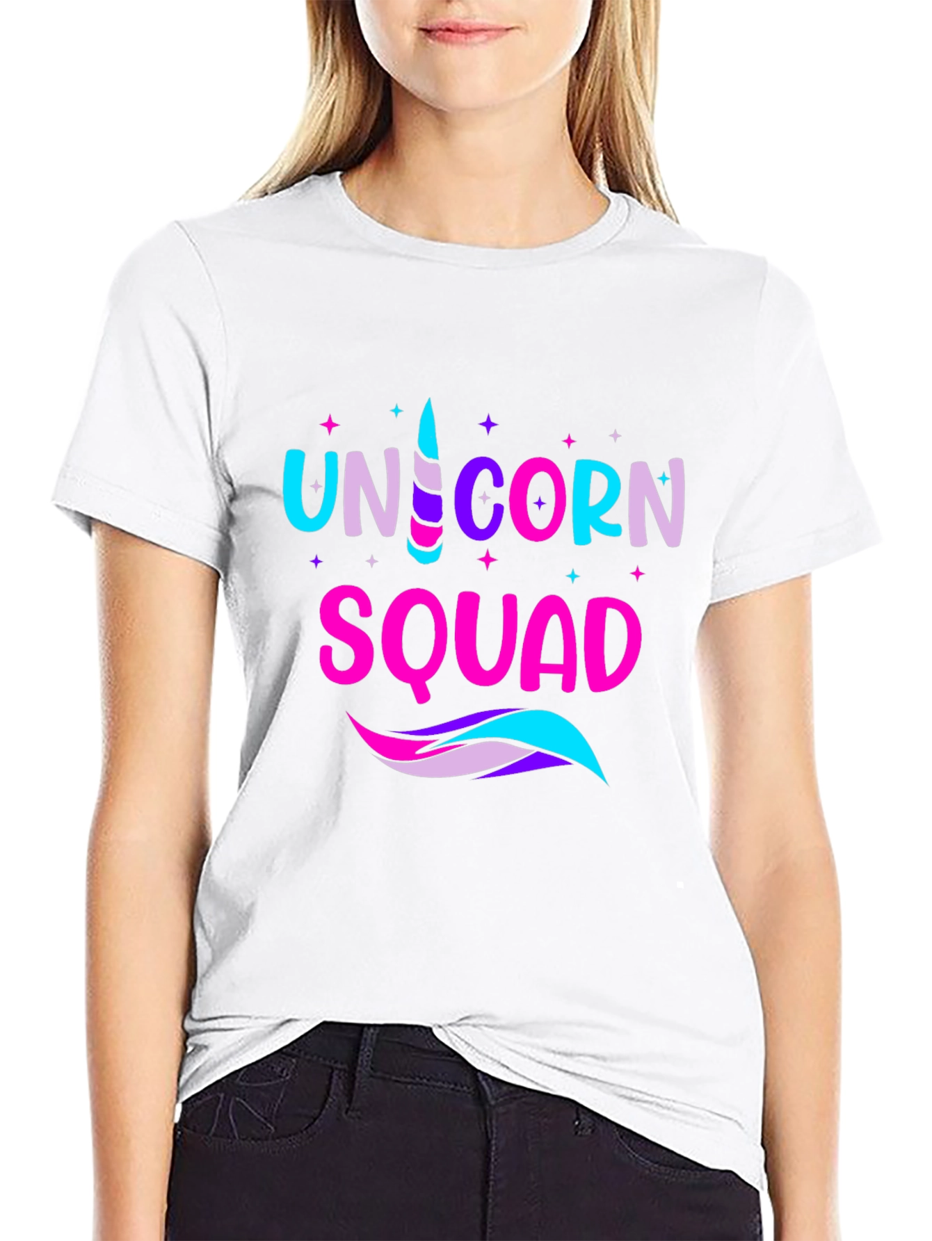 Black Unicorn Squad T-Shirt - Fun Graphic Tee view 9