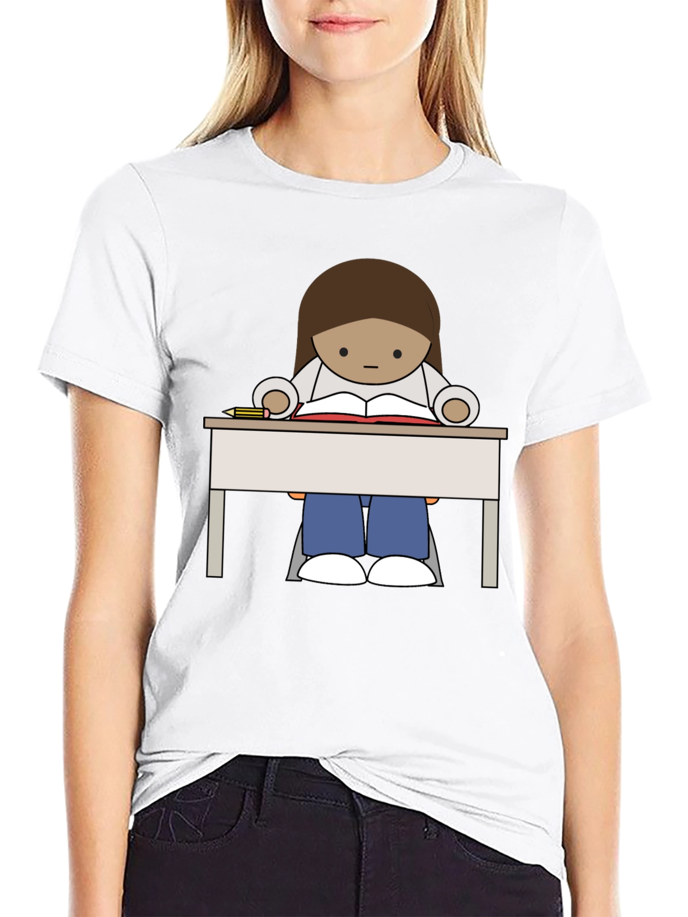 Studious Cartoon Graphic Tee - 9