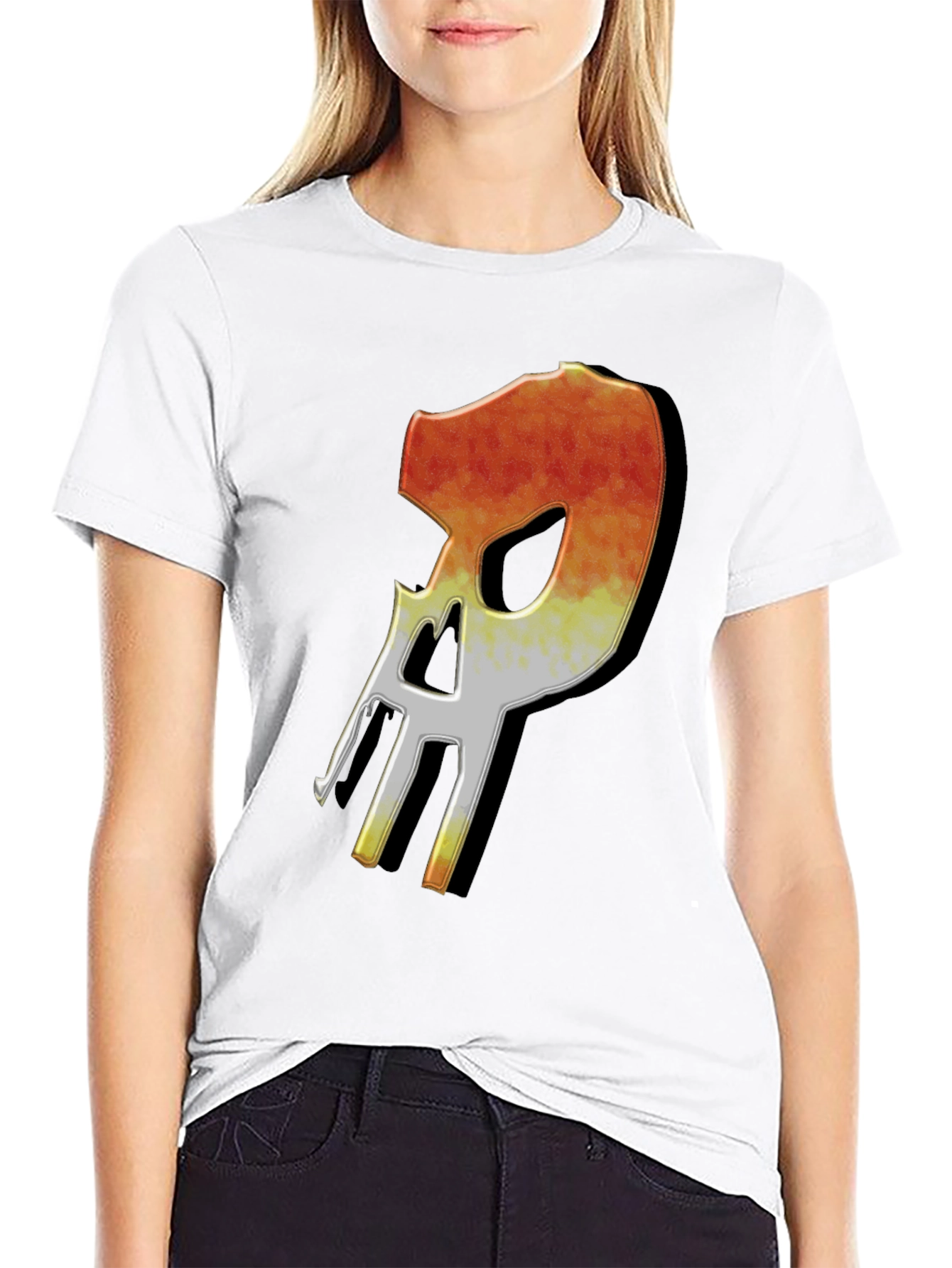 Black Fiery Skull Graphic T-Shirt - Modern Streetwear view 9