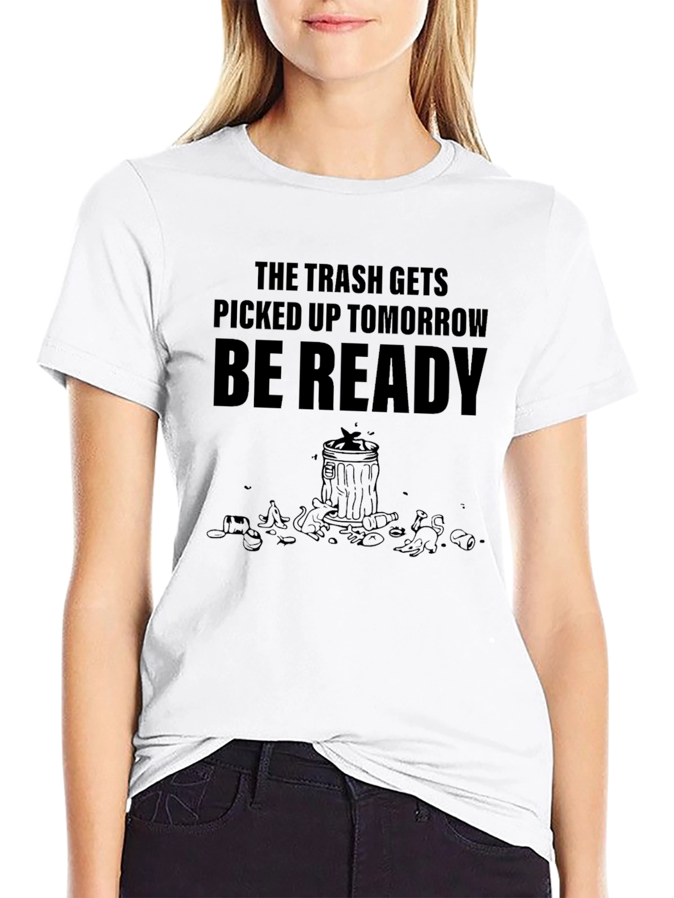 Black Trash Pick-Up T-Shirt - Be Ready Tomorrow view 9