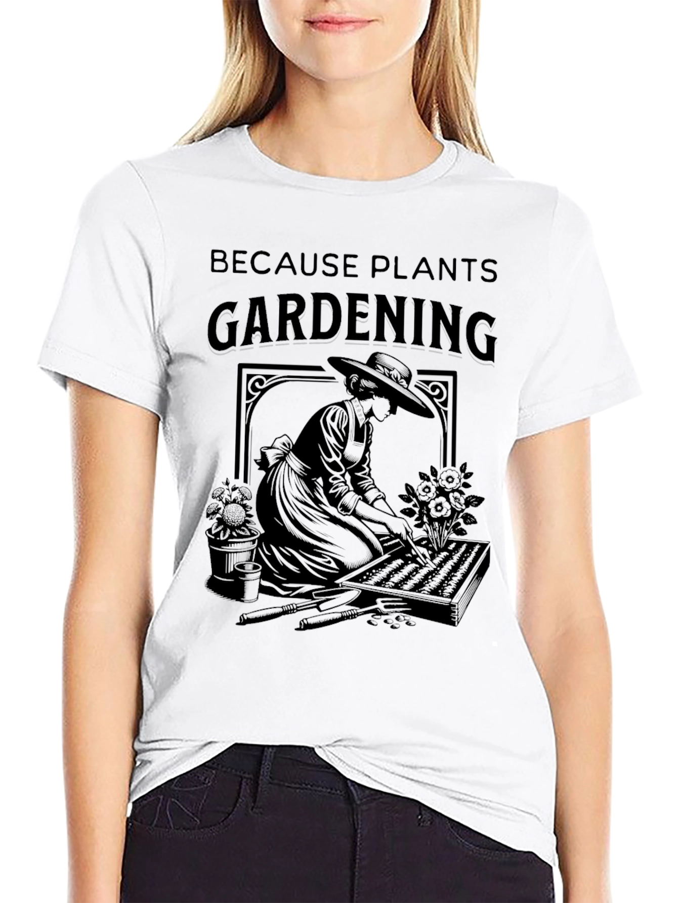 Black Gardening Graphic T-Shirt - Plants Lover view 9