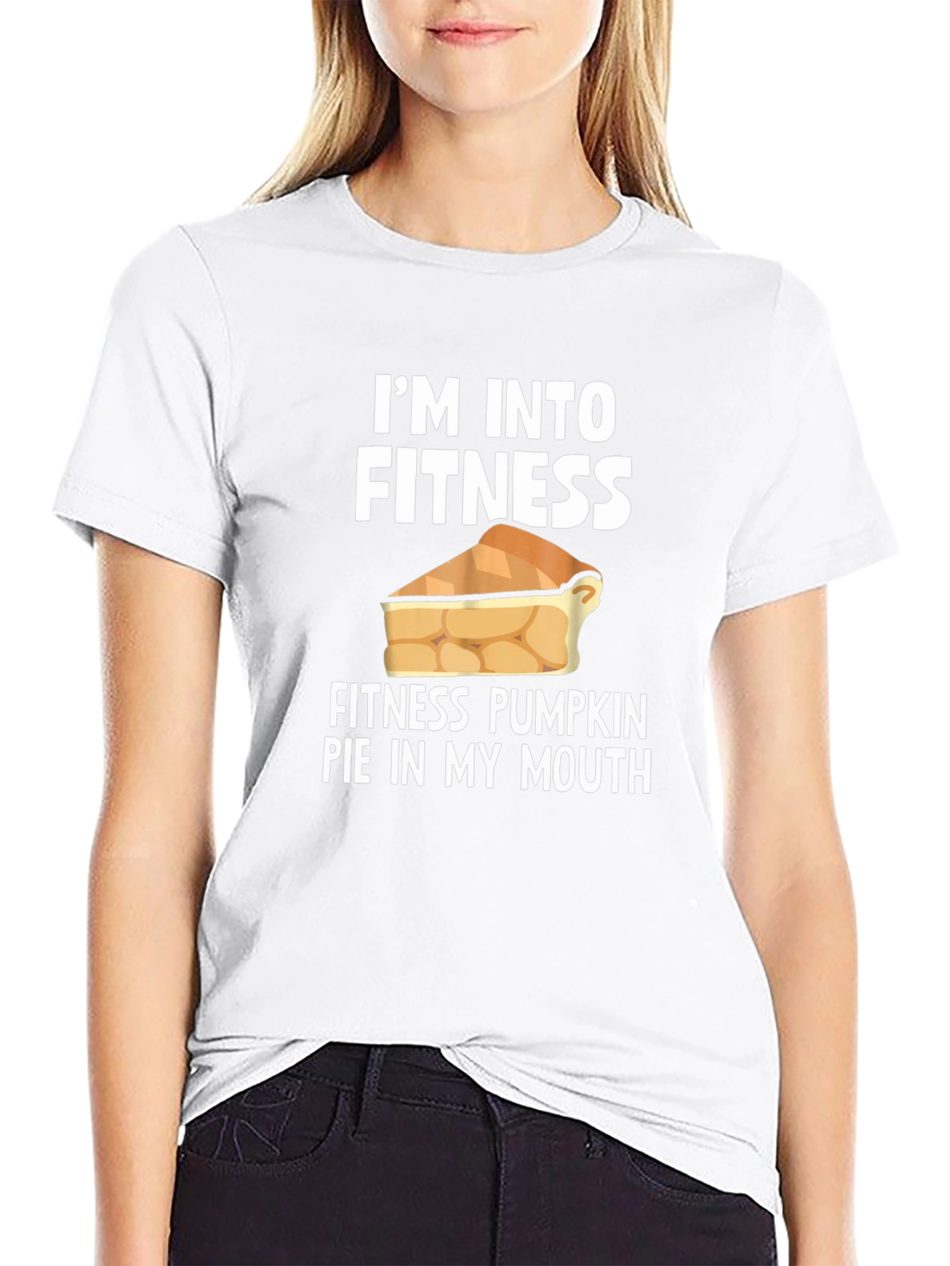 Black Funny Fitness Pumpkin Pie T-Shirt view 9