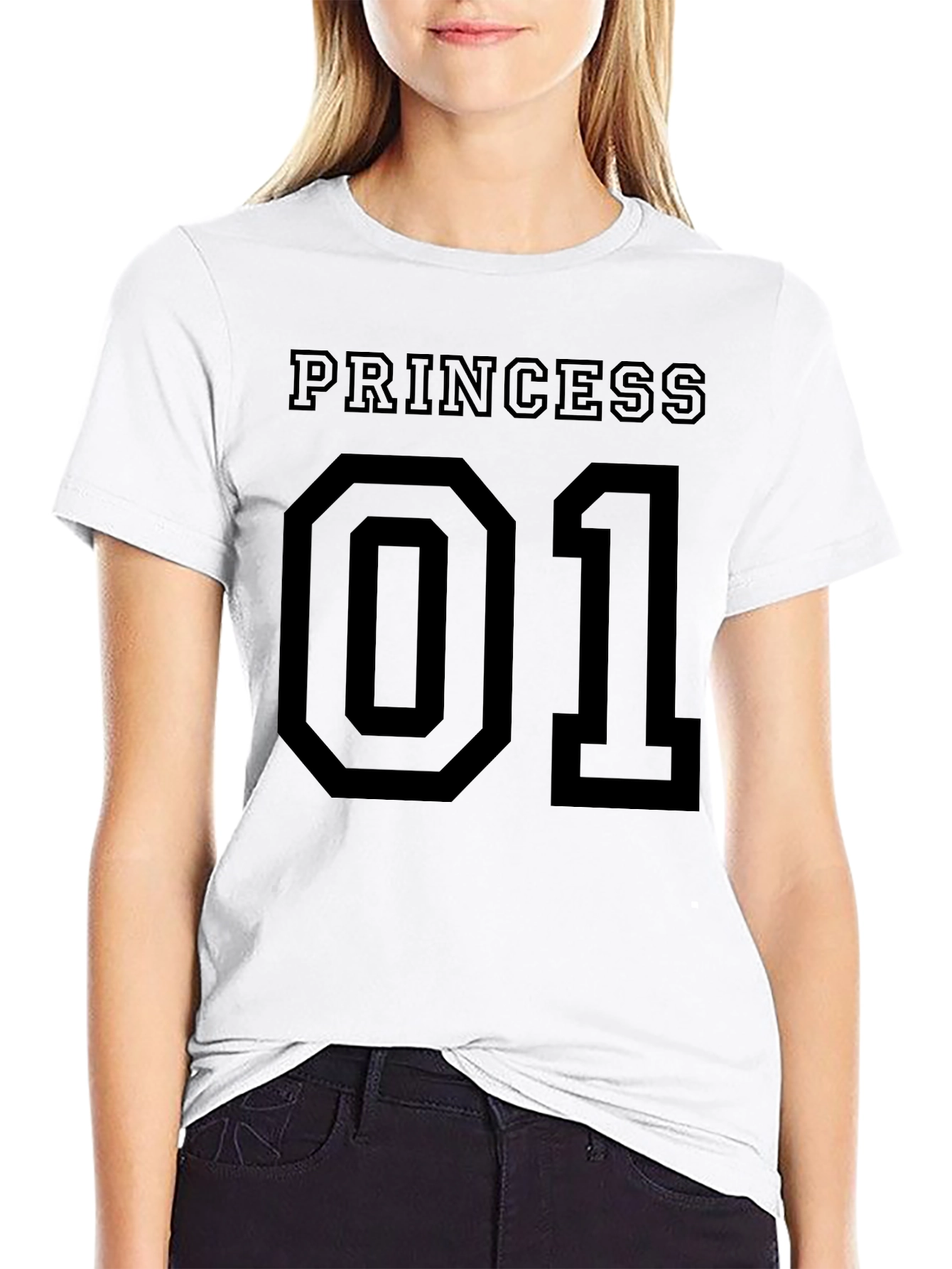 Black Princess 01 Black Graphic T-Shirt view 9