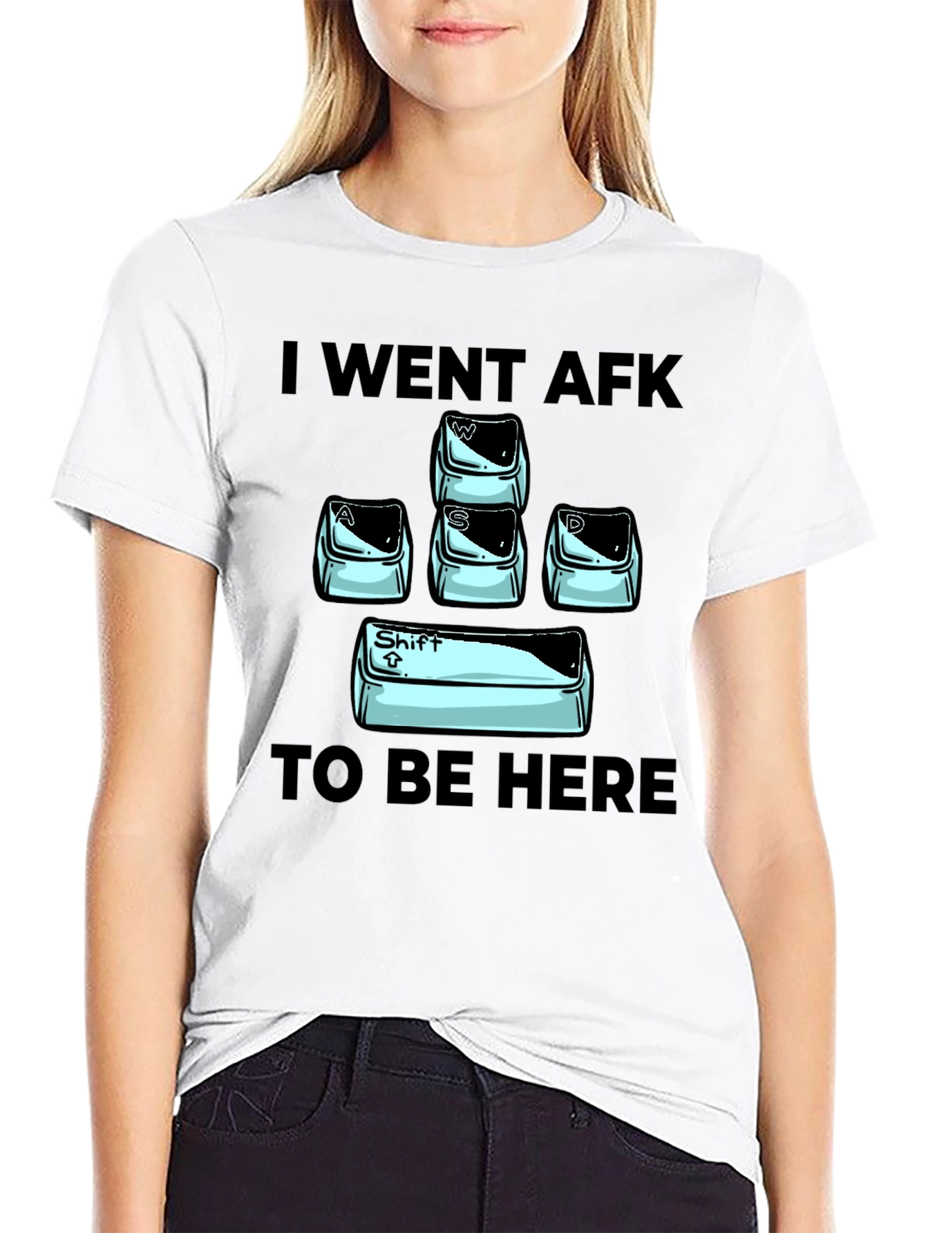 Black Gamer 'I Went AFK' Black Graphic T-Shirt view 9