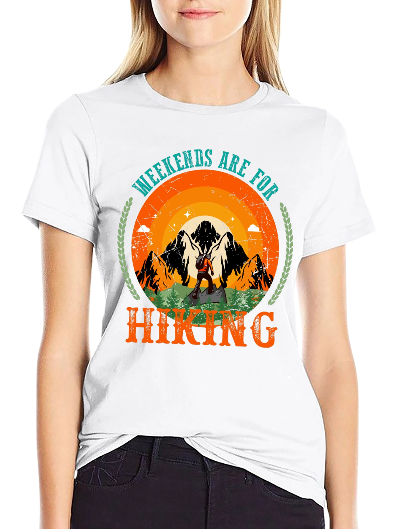 Black Weekend Hiking Graphic Tee view 9