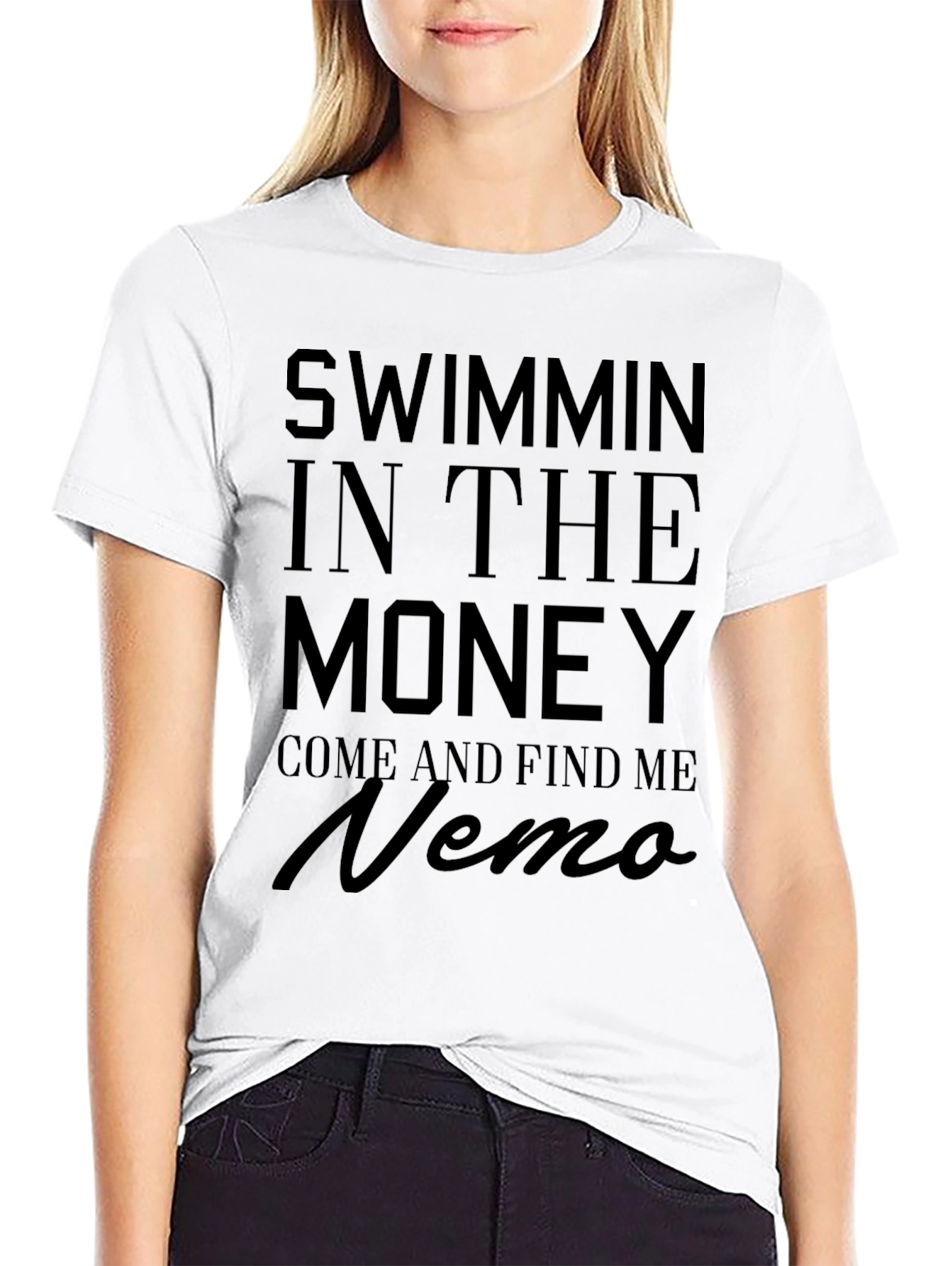 Swimmin' in the Money Nemo Black T-Shirt - 9