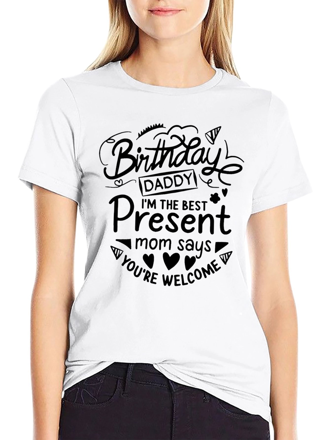 Black Birthday Daddy Present T-Shirt view 9