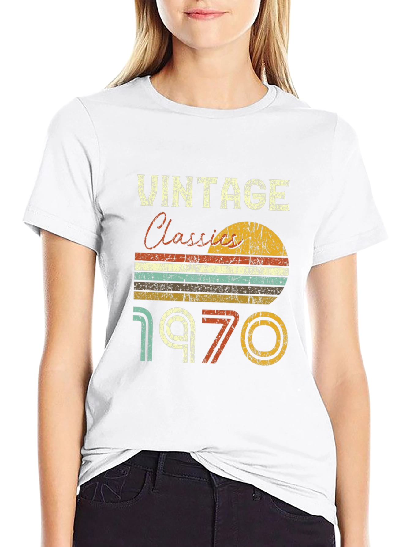 Black Vintage Classics 1970 Retro T-Shirt view 9