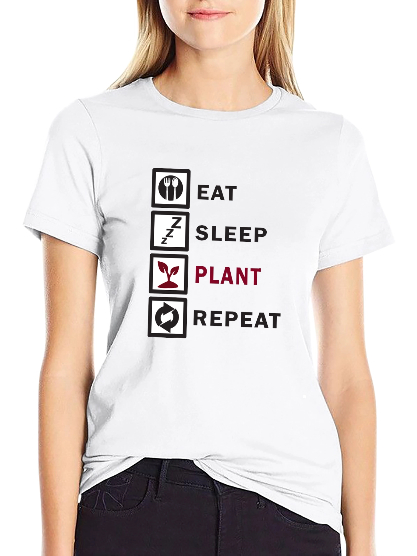 Eat Sleep Plant Repeat Graphic T-Shirt - 9