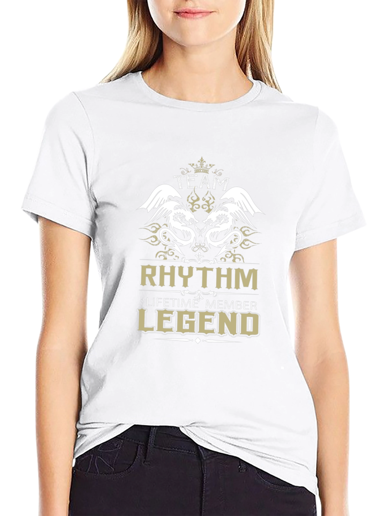Black Team Rhythm Lifetime Member Legend T-Shirt view 9