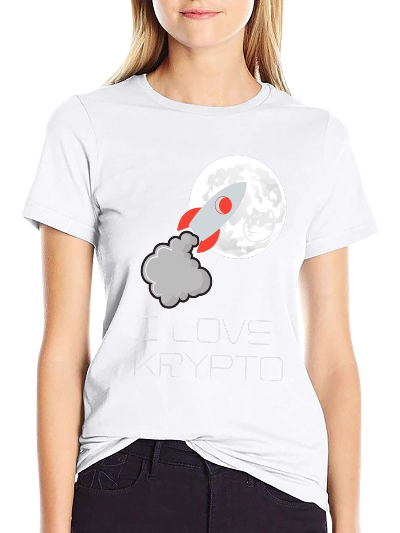 I Love Krypto Rocket T-Shirt - Crypto to the Moon! - 9