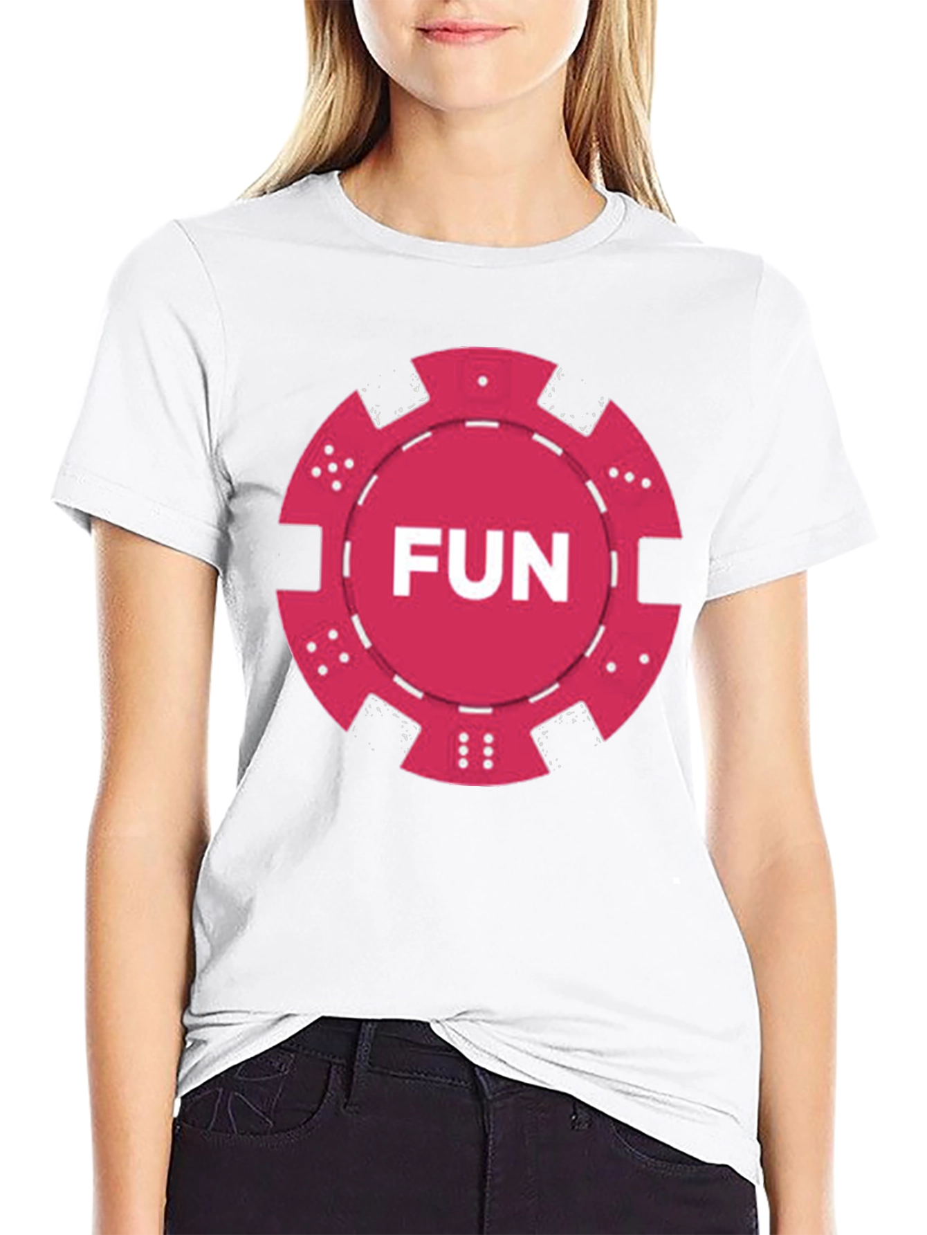 Black Fun Times T-Shirt - Poker Chip Graphic Tee view 9