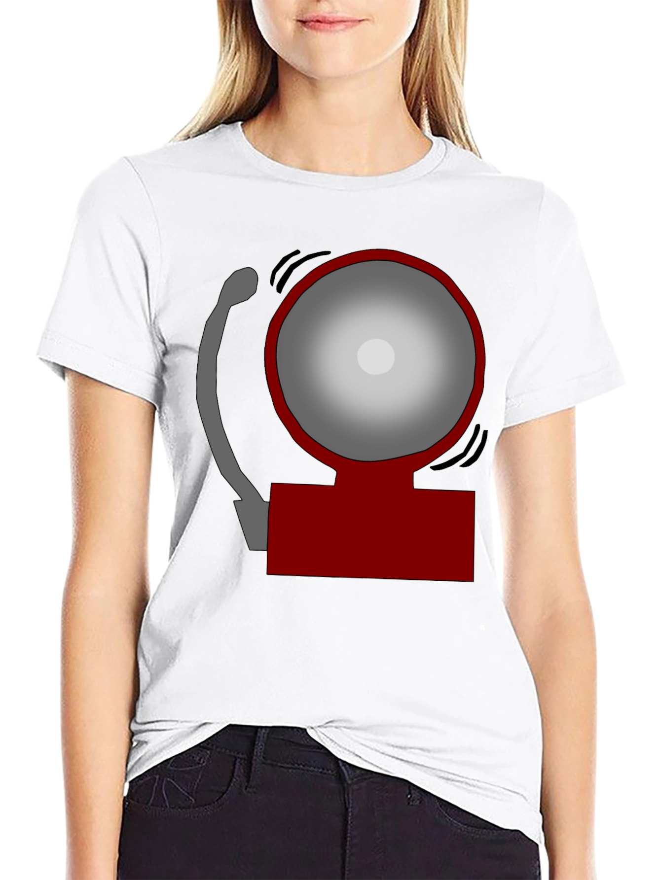 Black Novelty Fire Alarm Graphic T-Shirt view 9