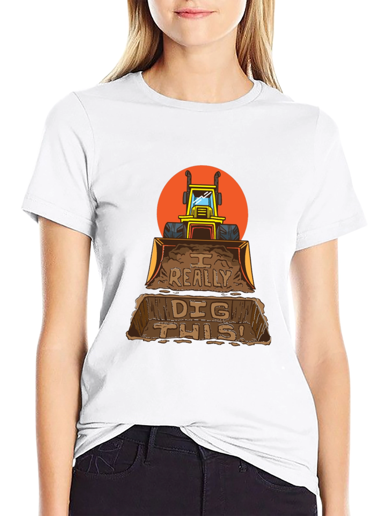 Black I Really Dig This Backhoe Loader Graphic T-Shirt view 9