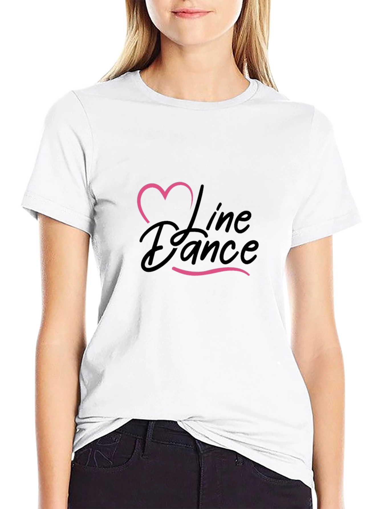 Line Dance Heart Graphic T-Shirt - 9