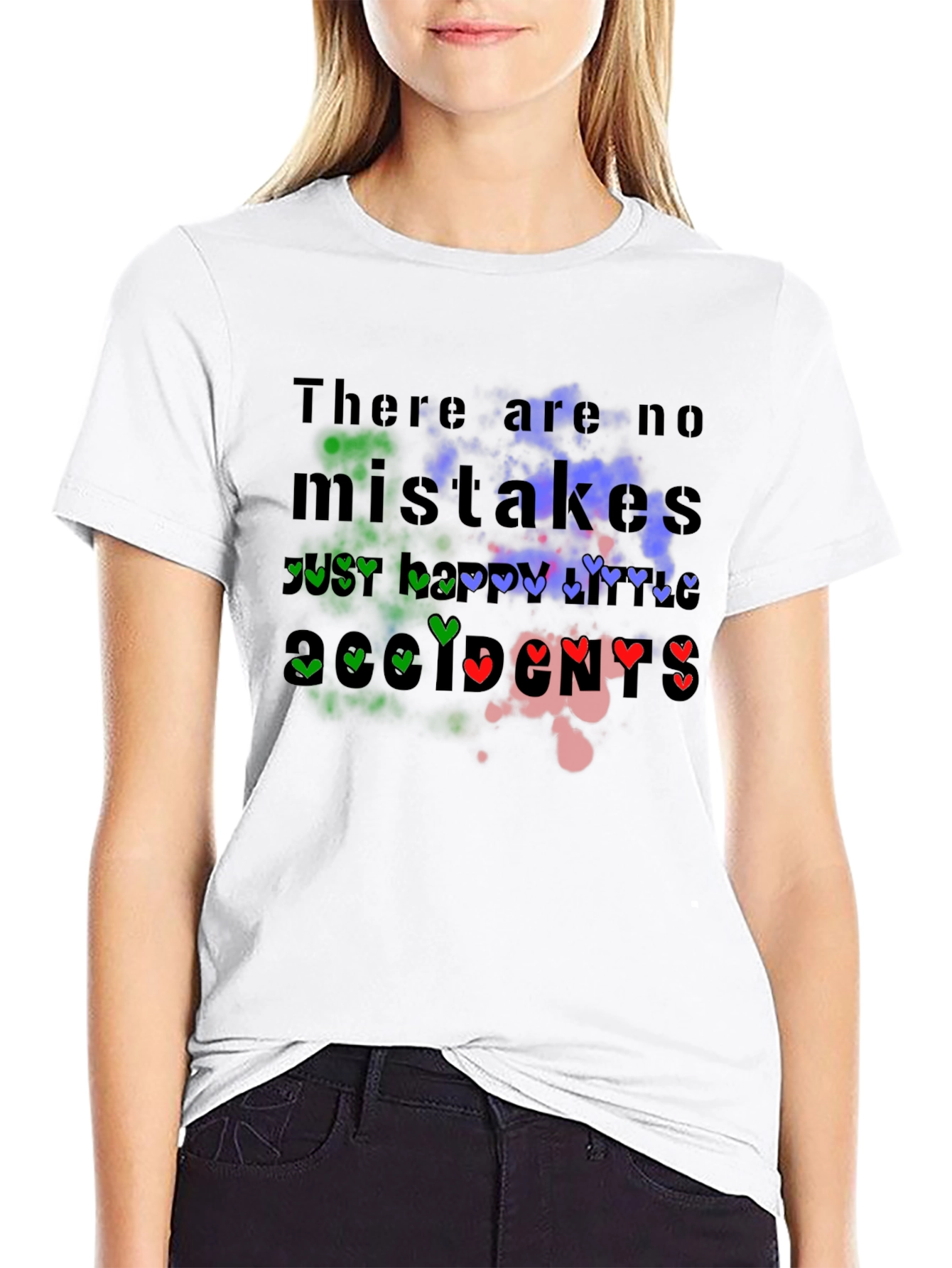 Black No Mistakes T-Shirt - Happy Accidents view 9