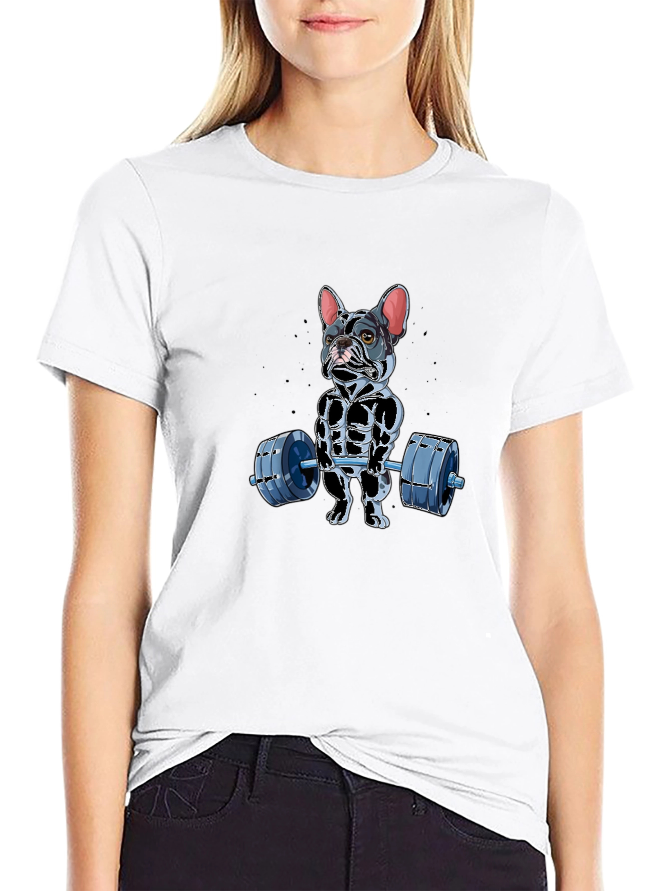 Black Bulldog Gym T-Shirt - Funny Workout Tee view 9