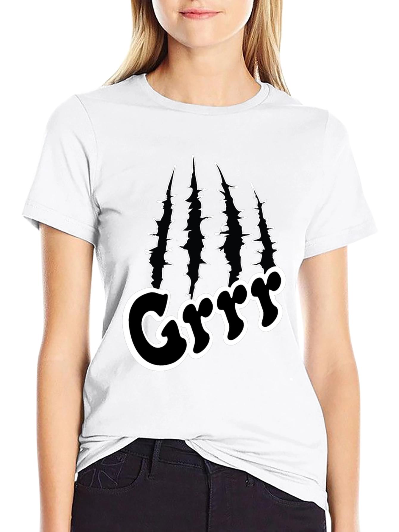 Black Grrr Graphic T-Shirt - Bold Black Tee for Men view 9