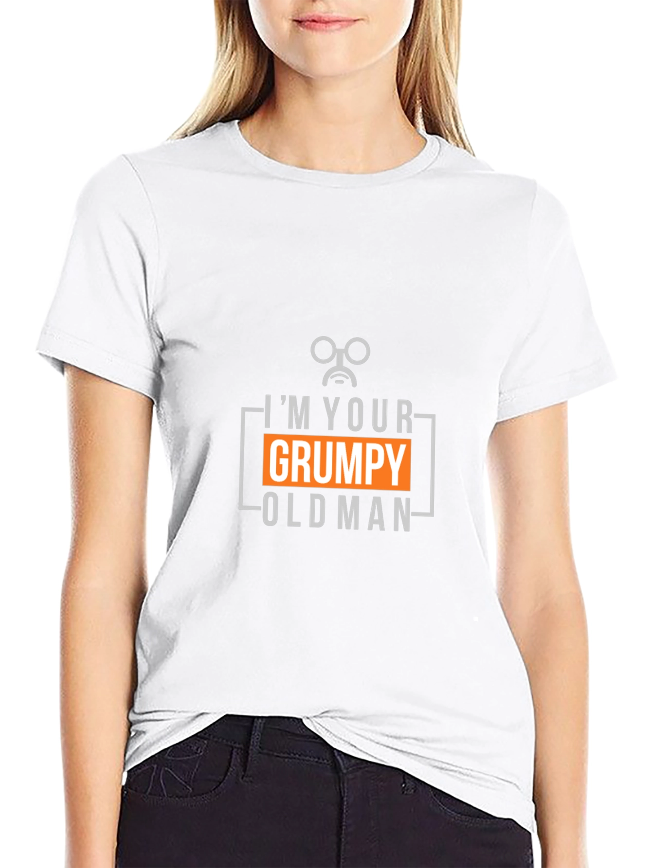 Black Grumpy Old Man Graphic T-Shirt - Black view 9