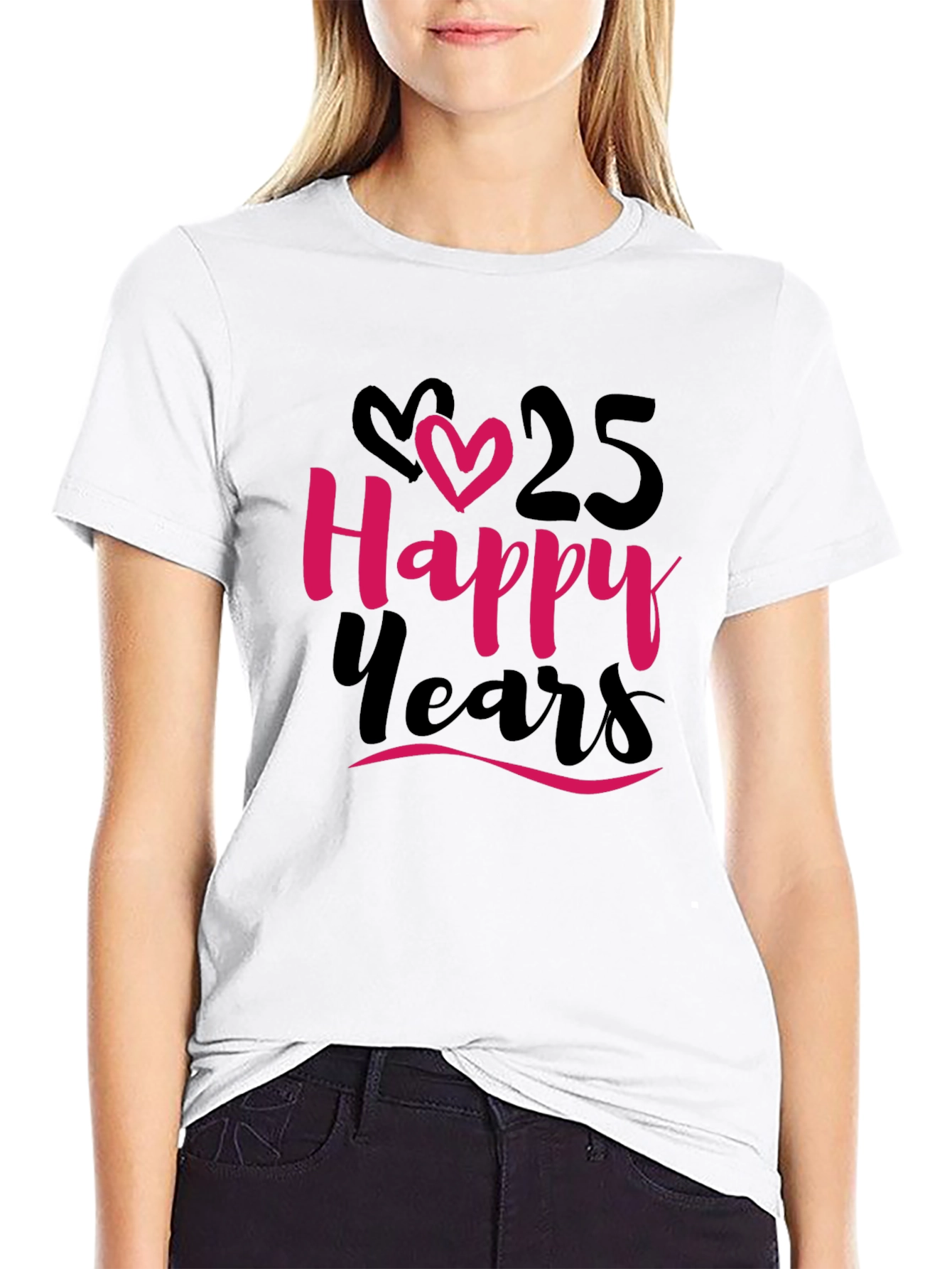 Black Happy 25 Years Anniversary T-Shirt view 9