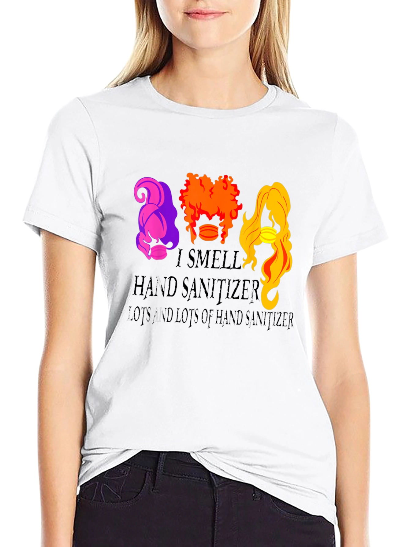 Black I Smell Hand Sanitizer T-Shirt view 9