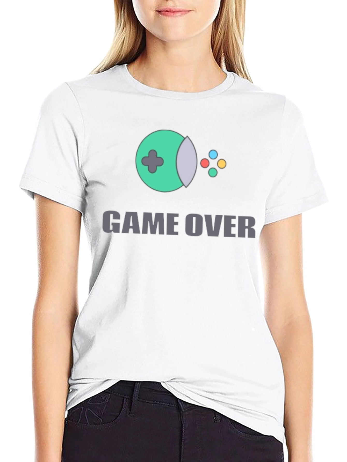 Black Game Over Graphic T-Shirt - Gamer Style Tee view 9