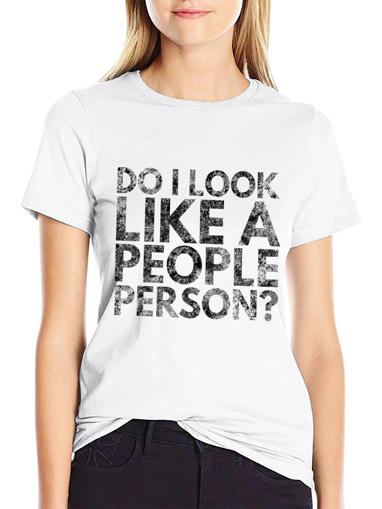 Black Do I Look Like a People Person? T-Shirt view 9