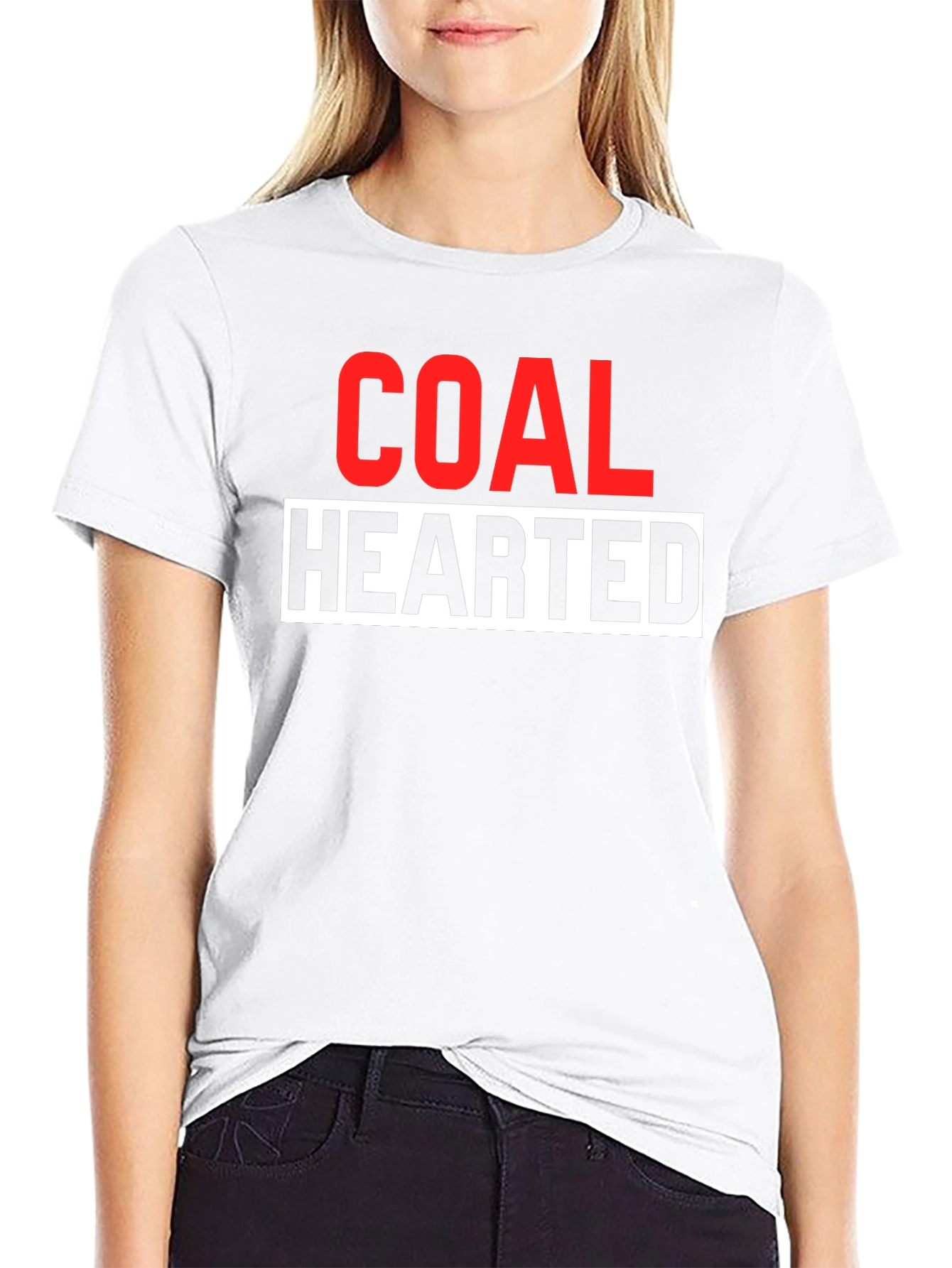 Black Coal Hearted Graphic Tee - Bold Statement T-Shirt view 9