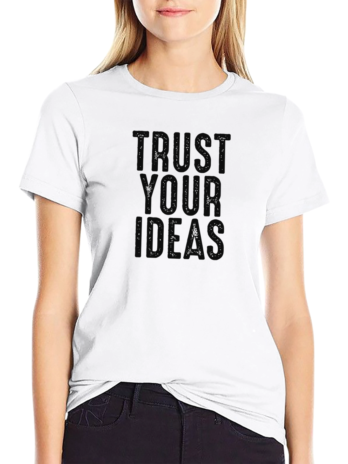 Black Trust Your Ideas Black Graphic Tee view 9