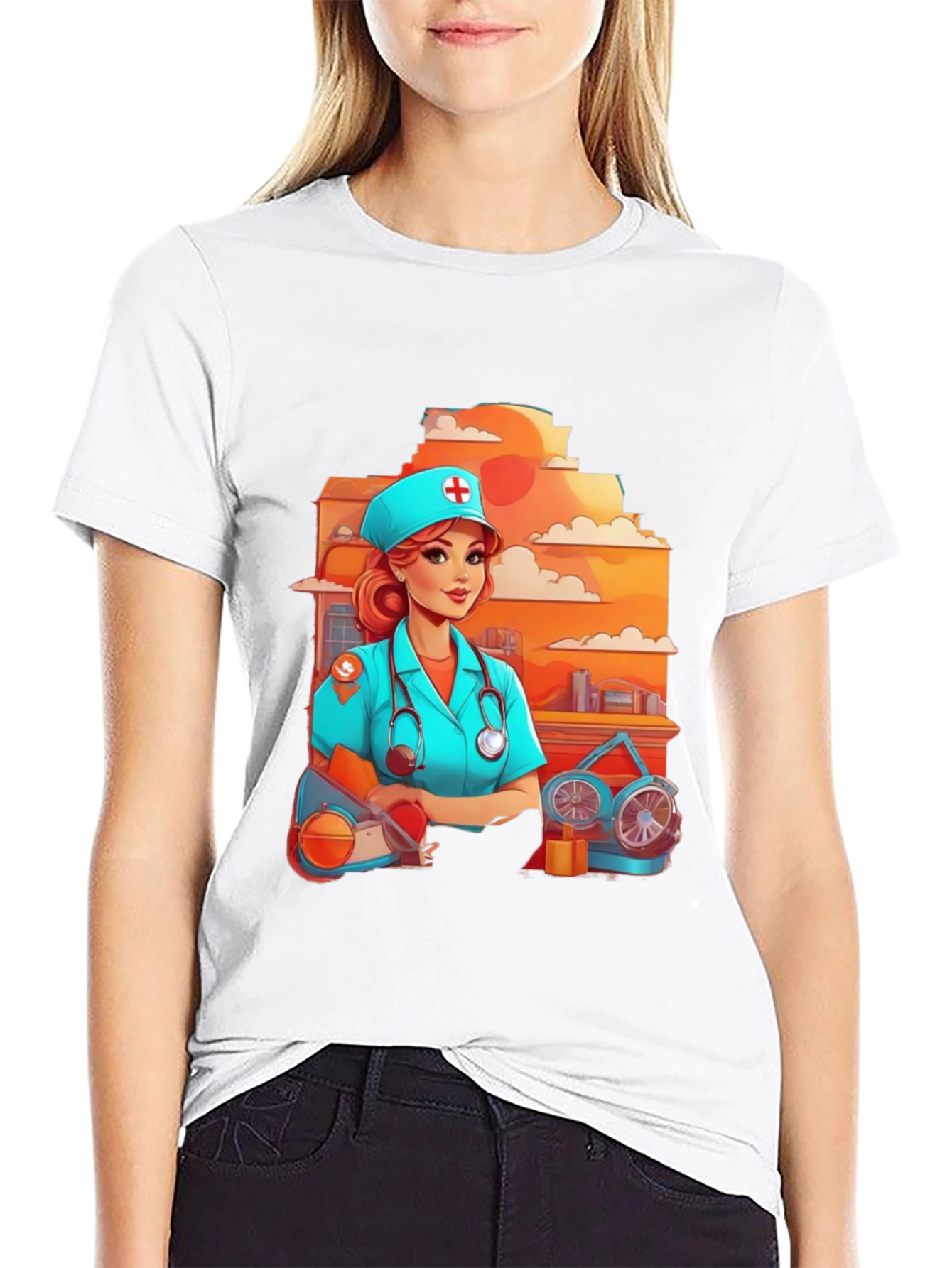 Black Nurse Graphic T-Shirt - Unisex Style view 9