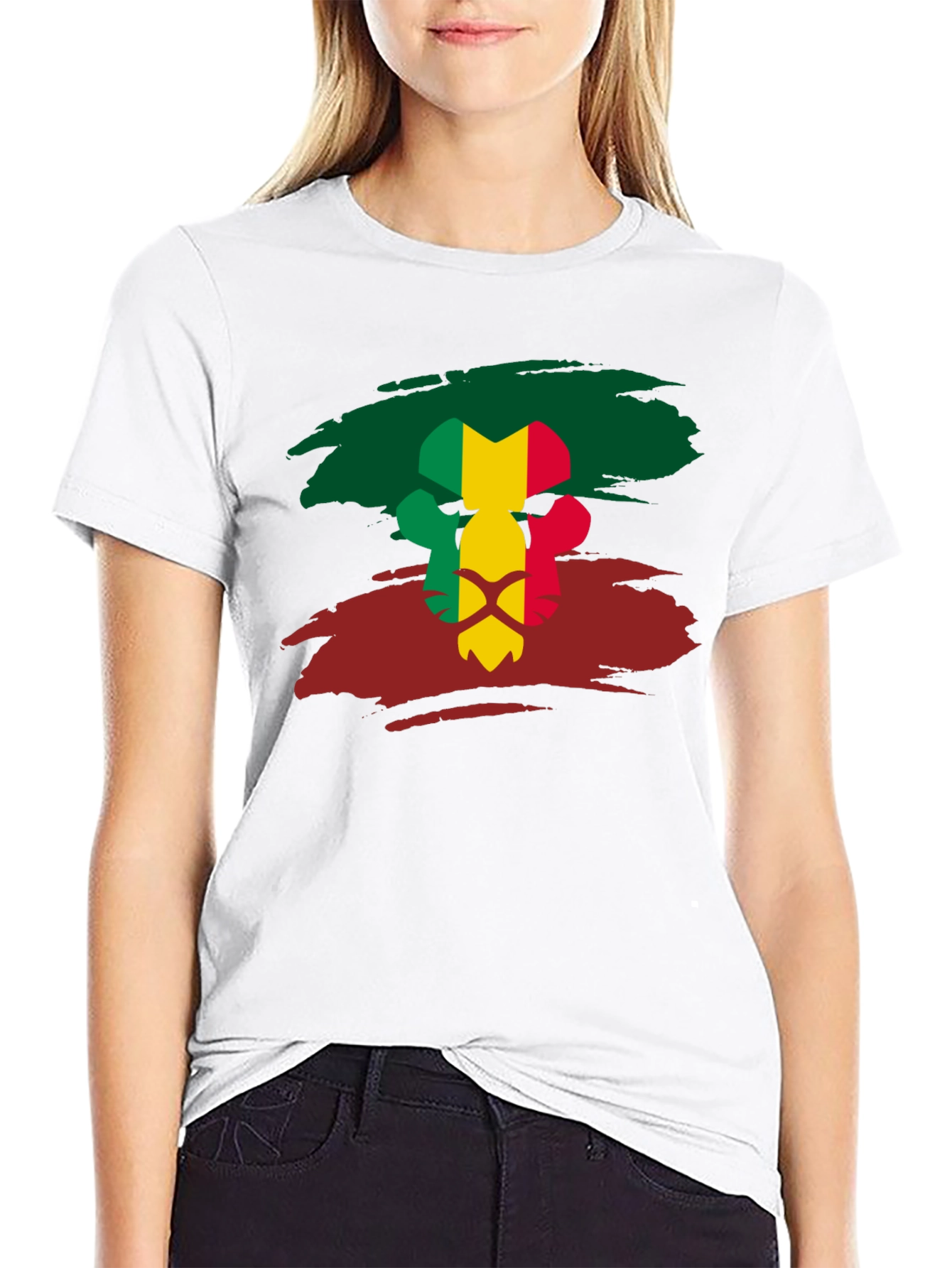 Mali Flag Lion Head T-Shirt - 9