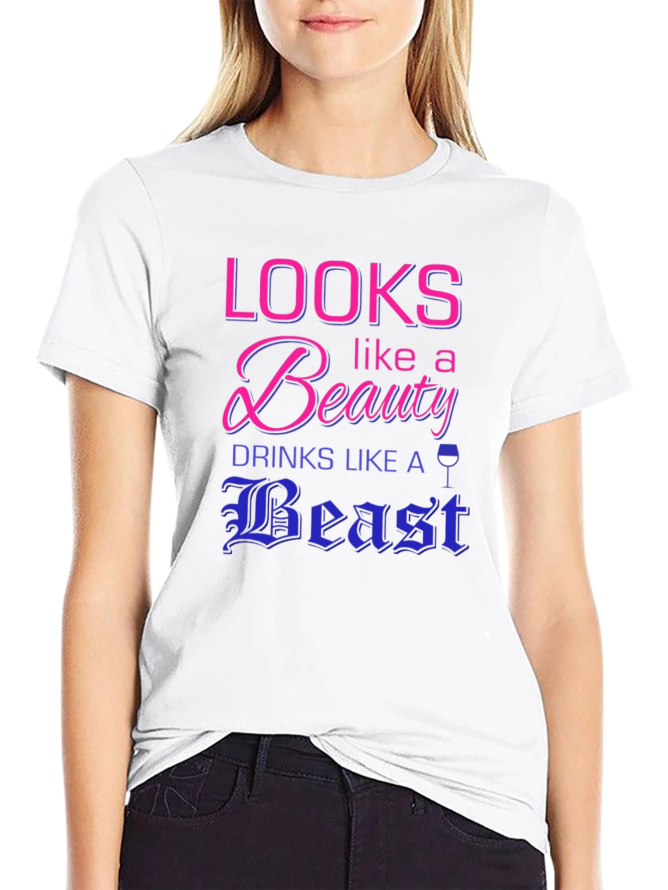 Black Looks Like a Beauty, Drinks Like a Beast T-Shirt view 9