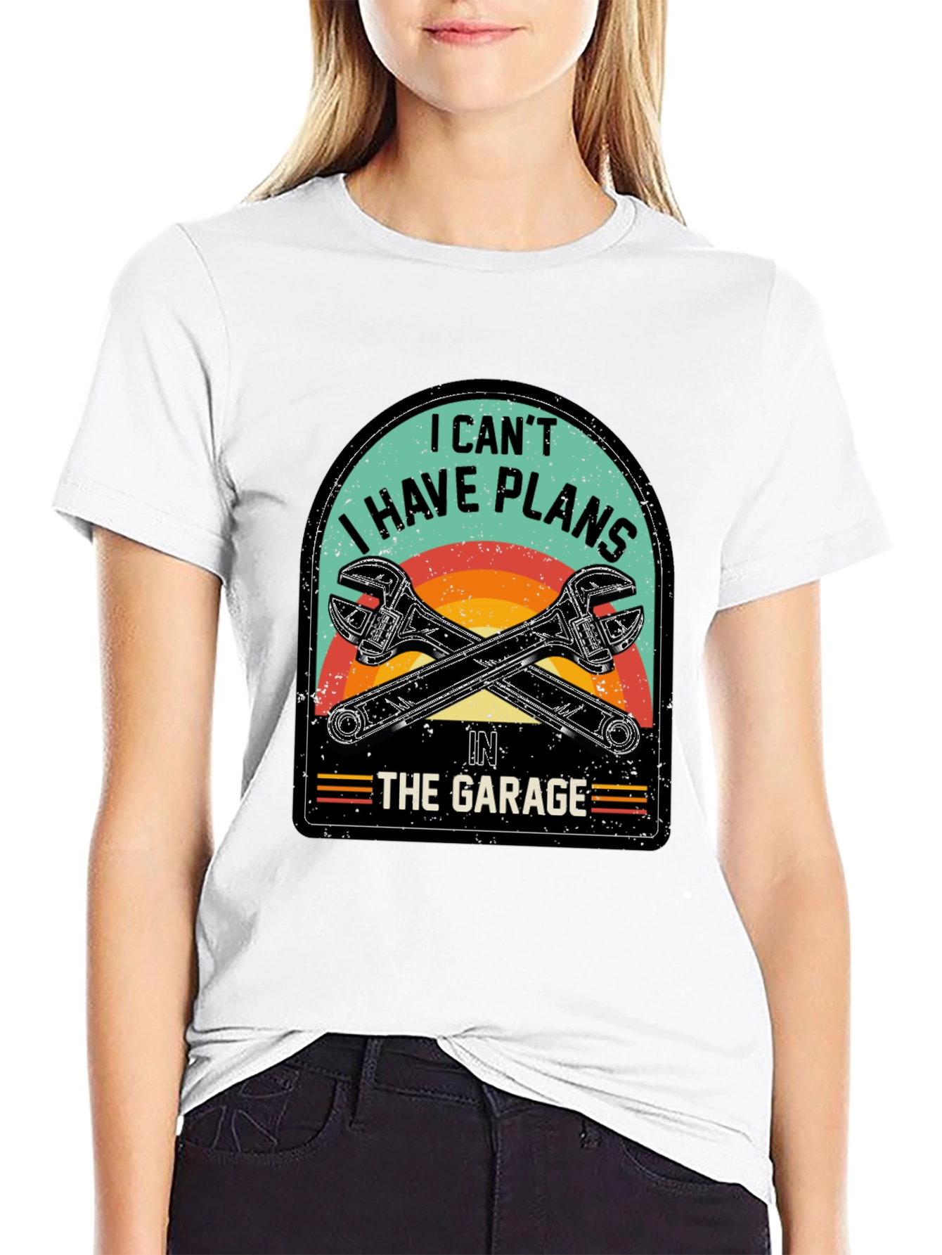 Black Garage Plans T-Shirt - Mechanic Humor Tee view 9