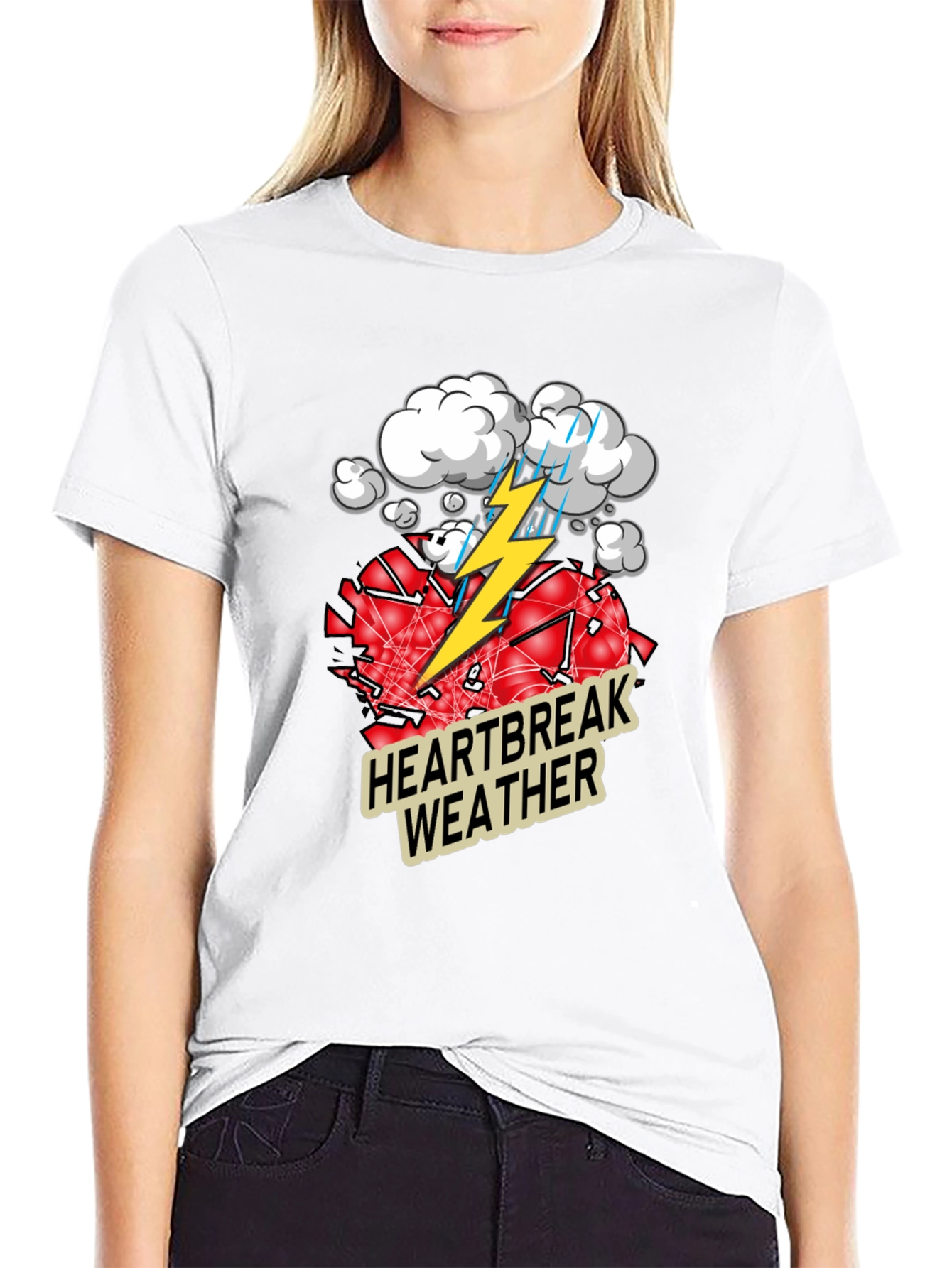 Black Heartbreak Weather Graphic Tee view 9