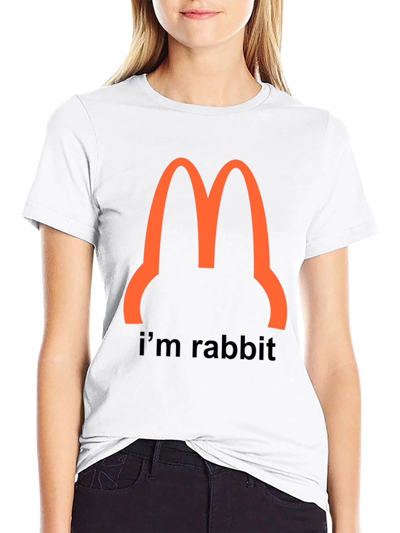 Black I'm Rabbit T-Shirt - Funny Bunny Tee view 9