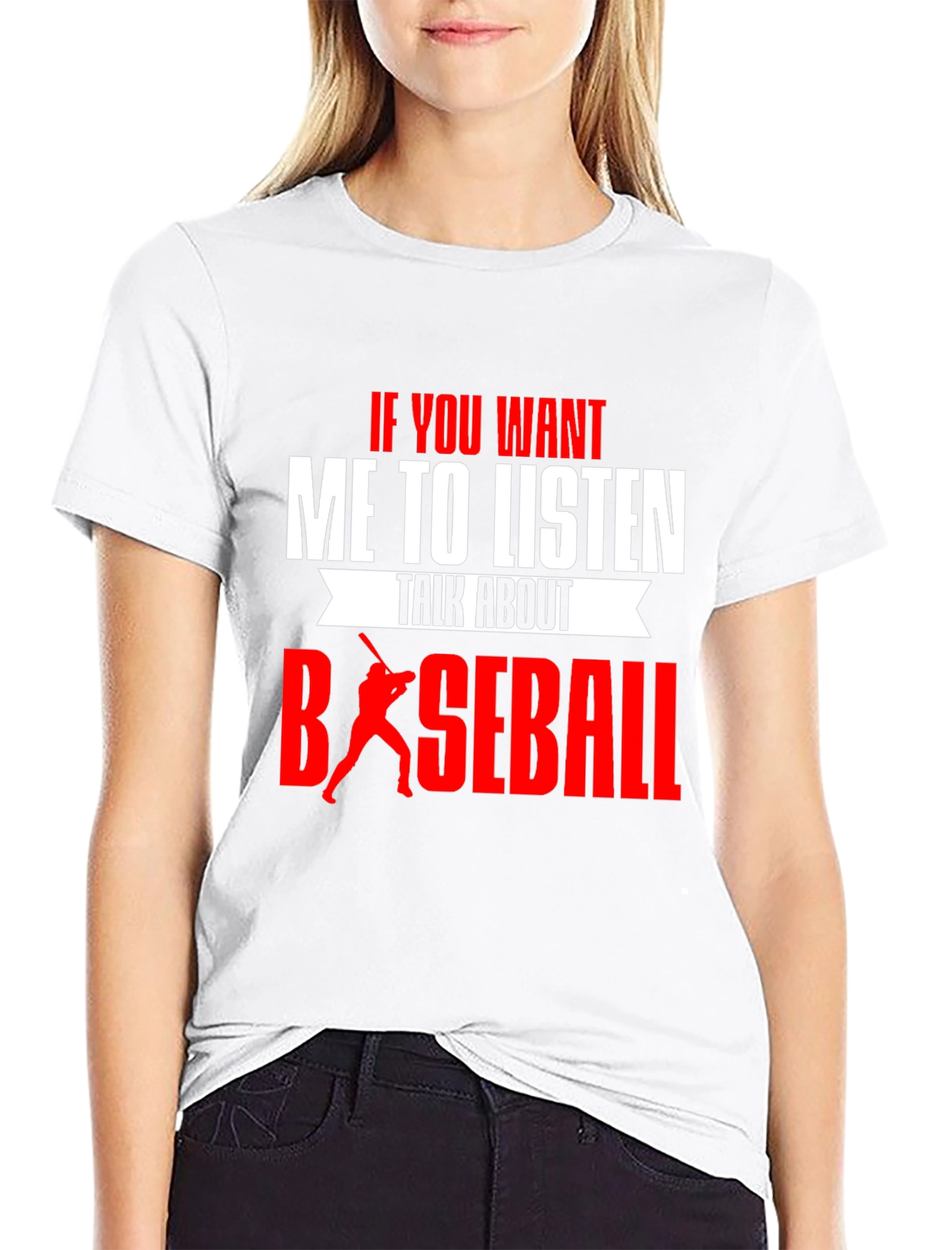 Black Baseball T-Shirt - If You Want Me To Listen view 9