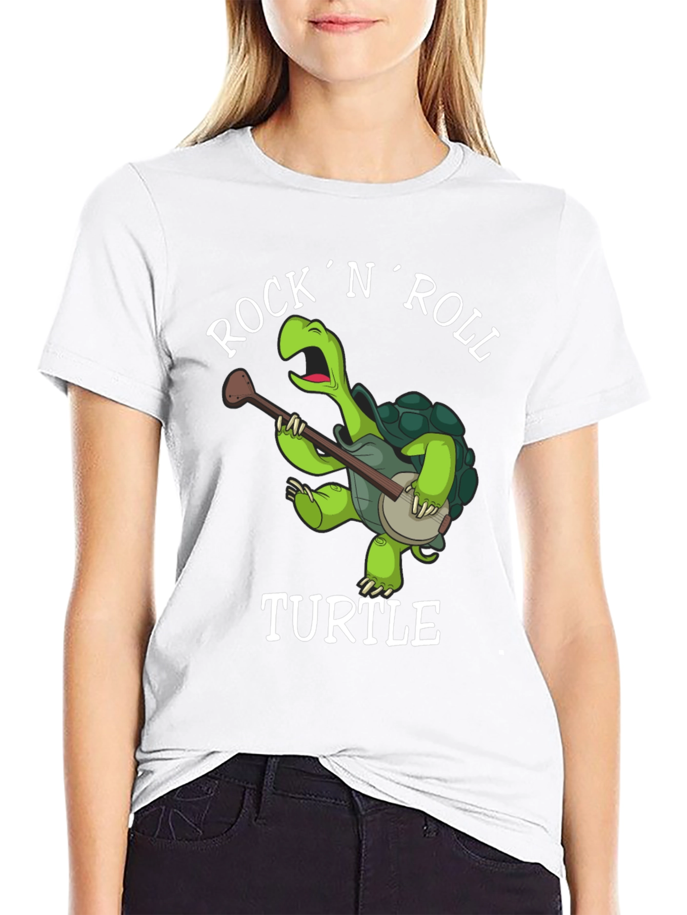 Black Rock 'N' Roll Turtle T-Shirt view 9