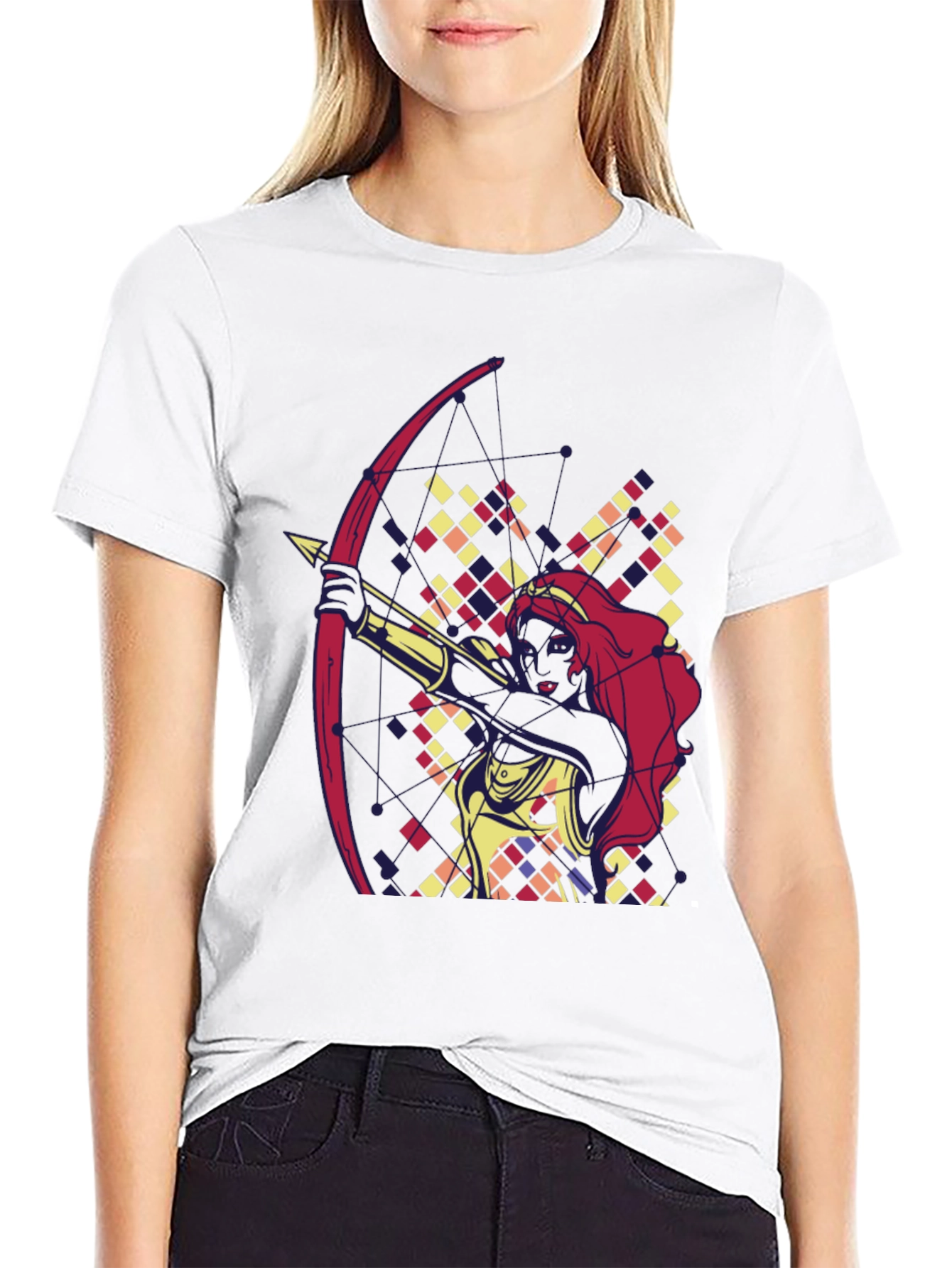Black Archer Graphic Tee - Trendy Black T-Shirt view 9