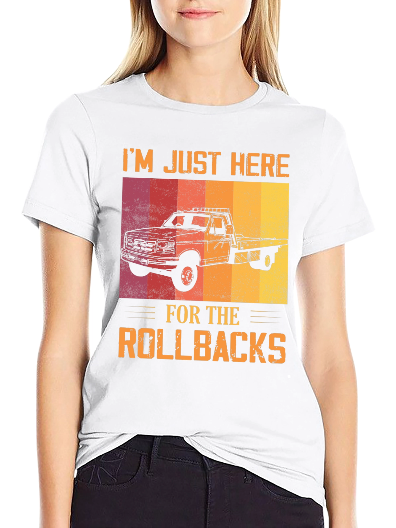 Black Rollback Truck T-Shirt - Tow Truck Driver Tee view 9